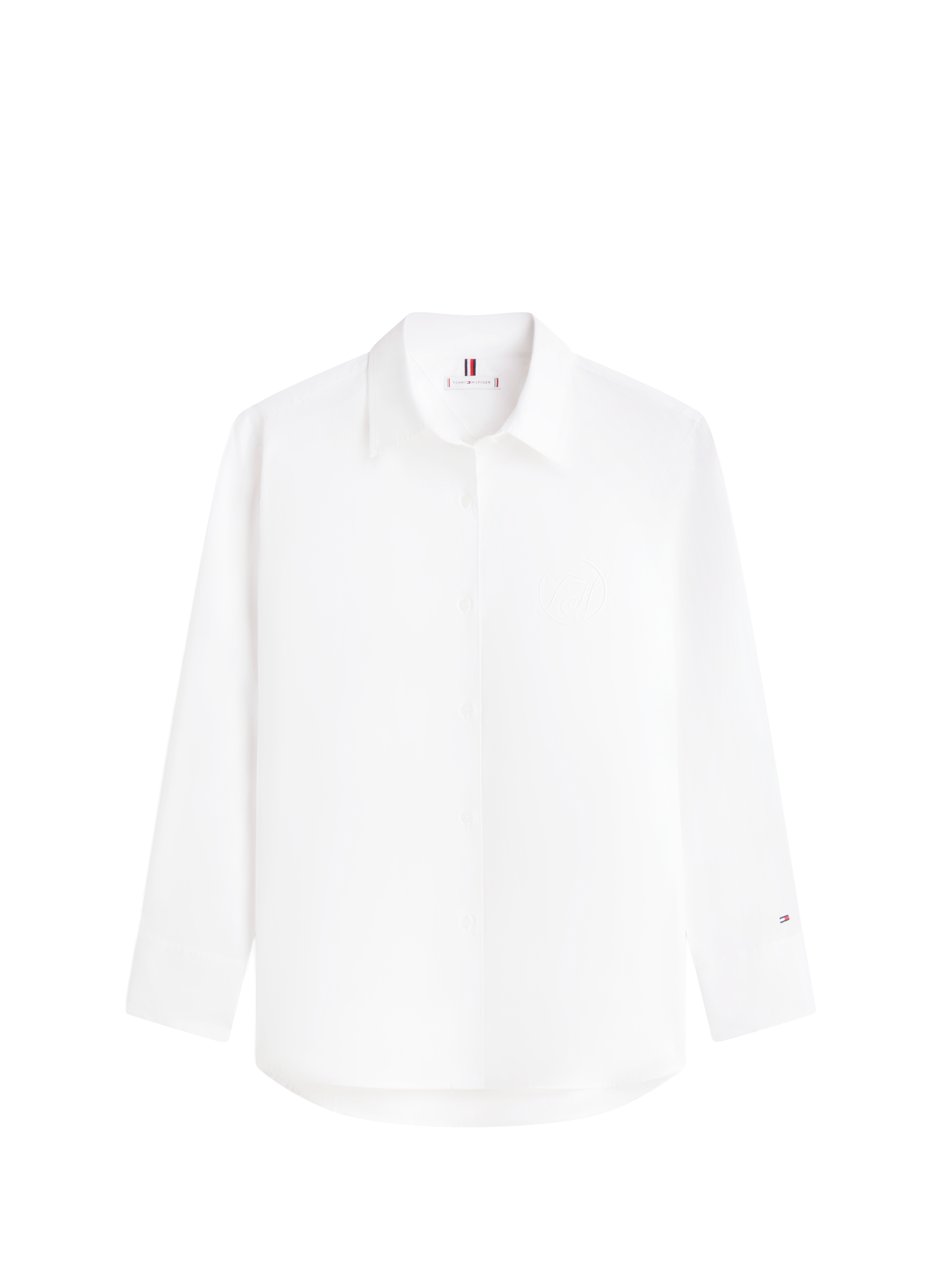 Straight striped cotton shirt TOMMY HILFIGER White