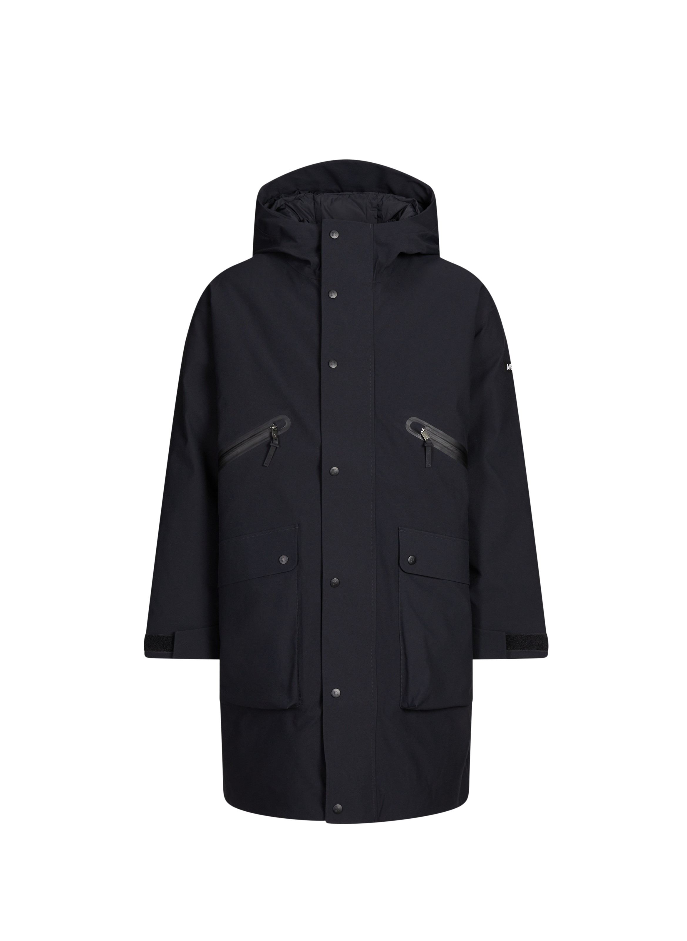AIGLE Long parka with hood MTD Black