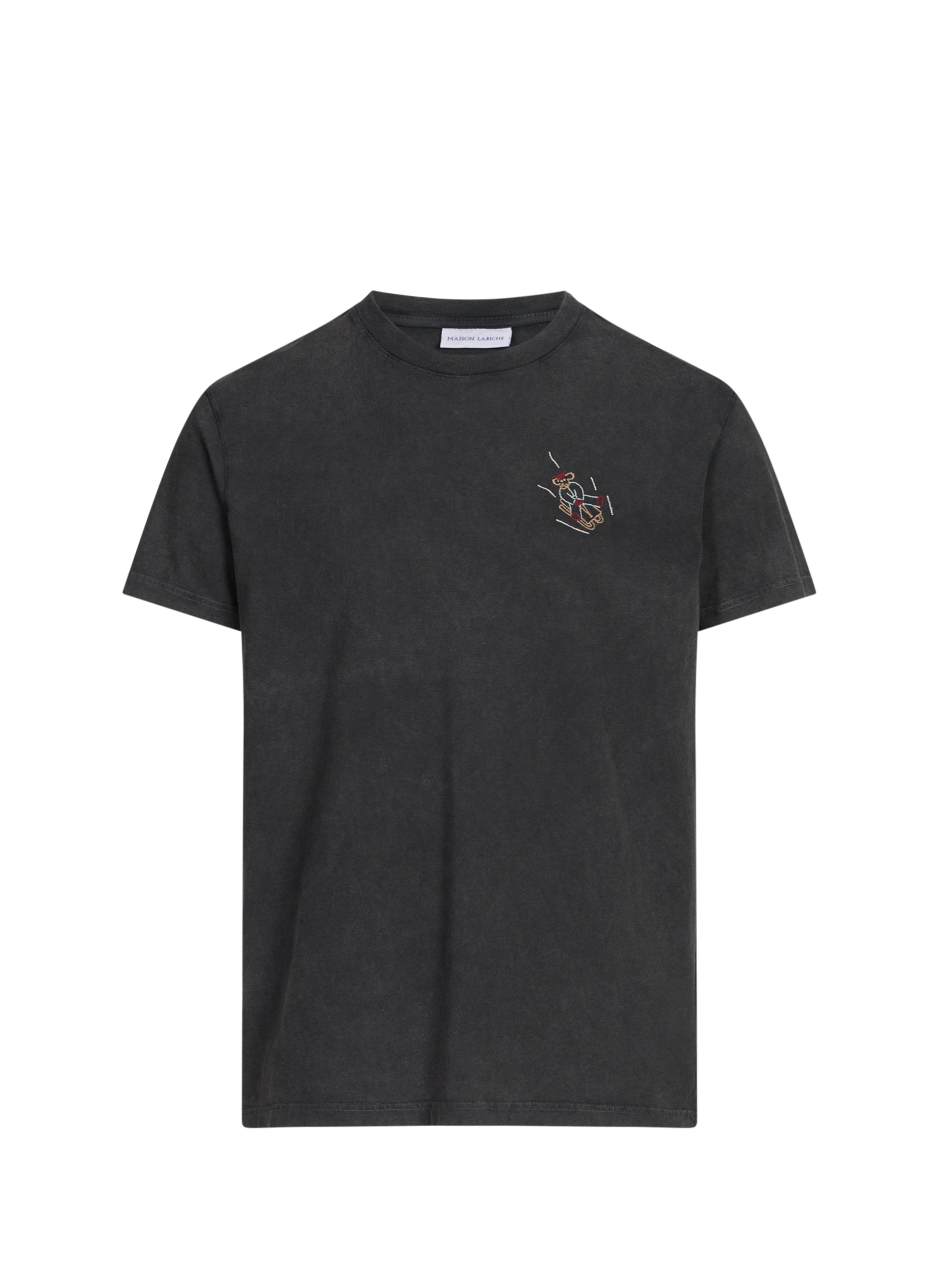 MAISON LABICHE Popincourt Sled Dog Cotton T-shirt Black