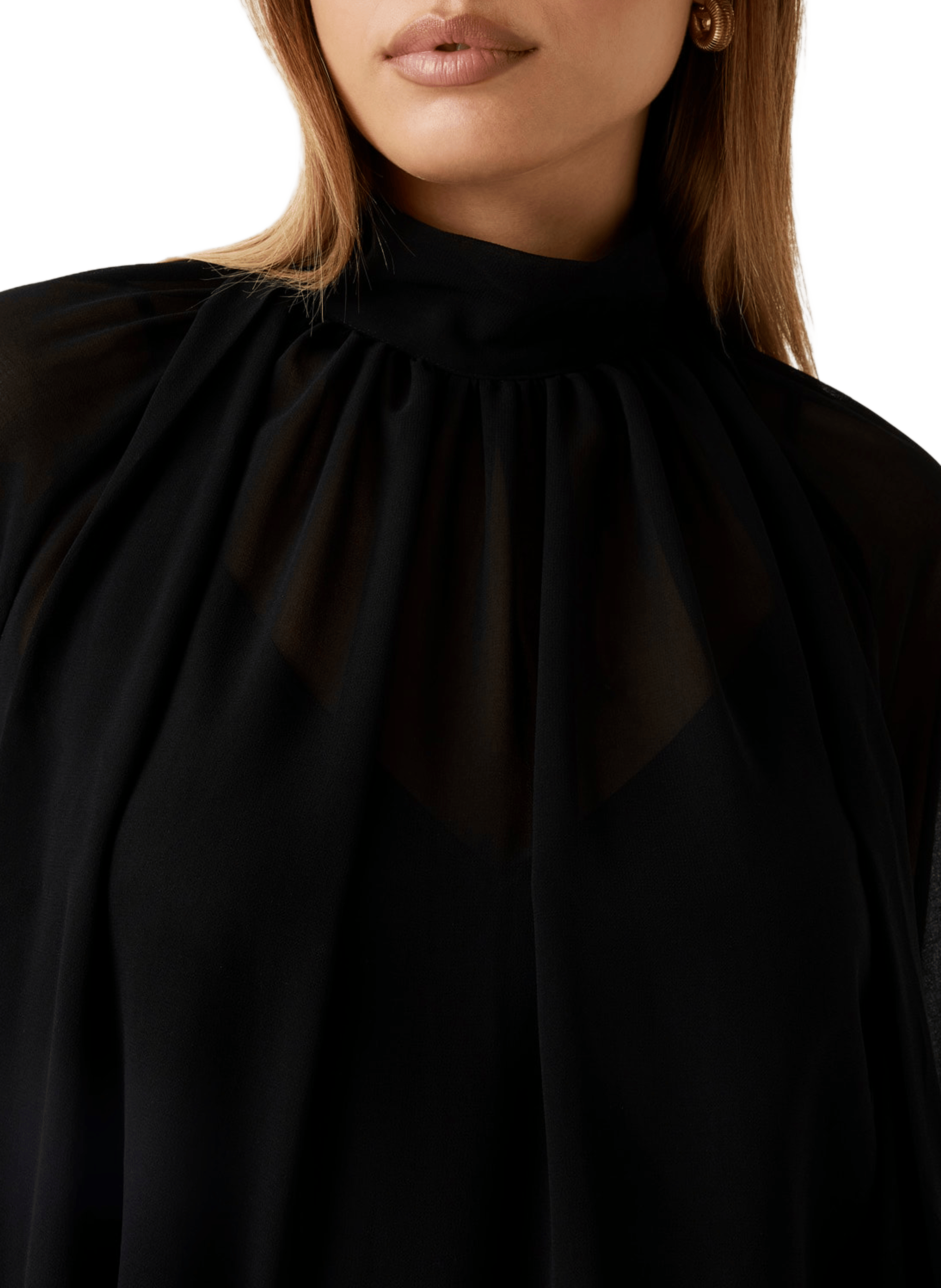 Fluid blouse with tie neck GUESS Black