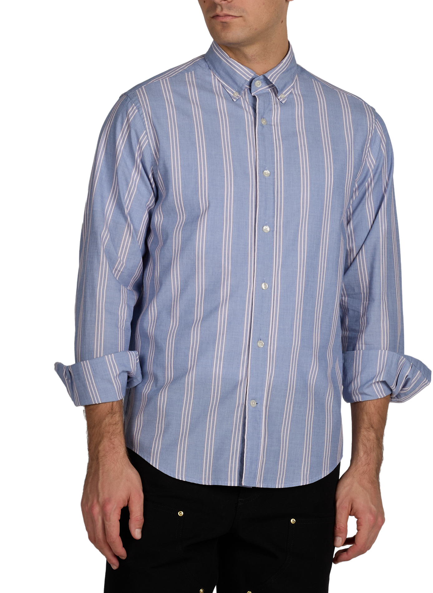 Striped shirt with American collar in cotton GANT Blue