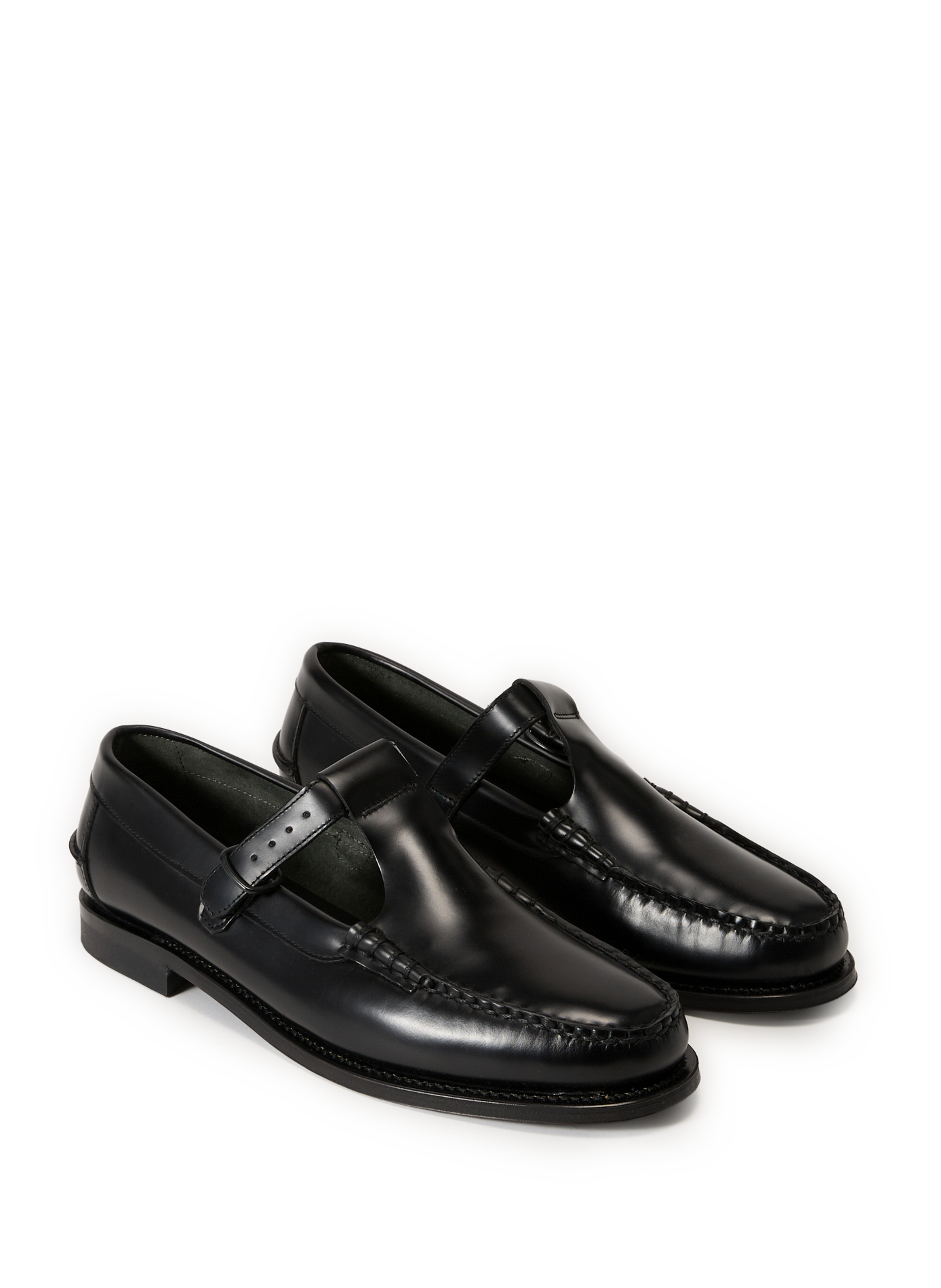 Buckle leather loafers HEREU Black