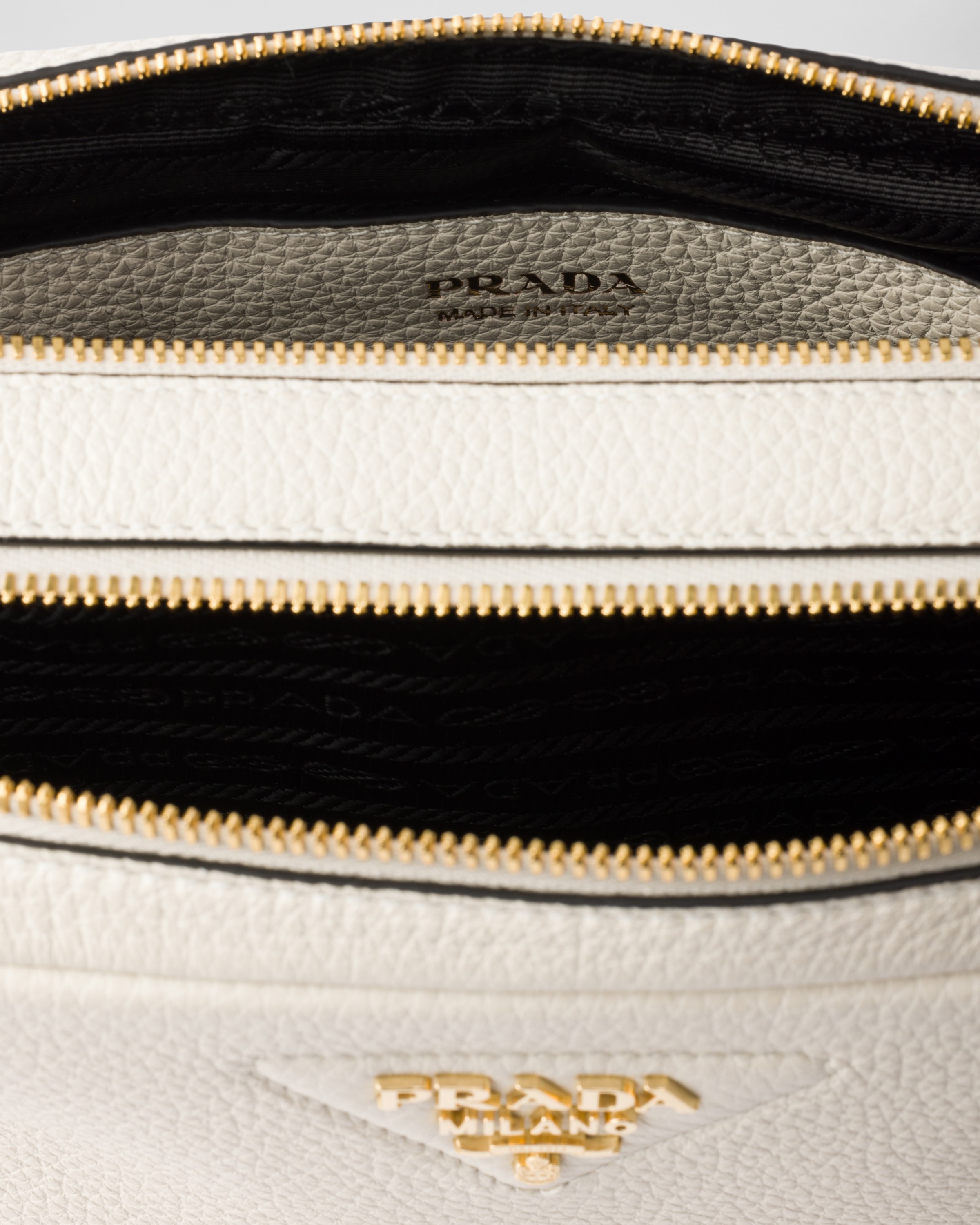 Petit sac à bandoulière en cuir PRADA Blanc