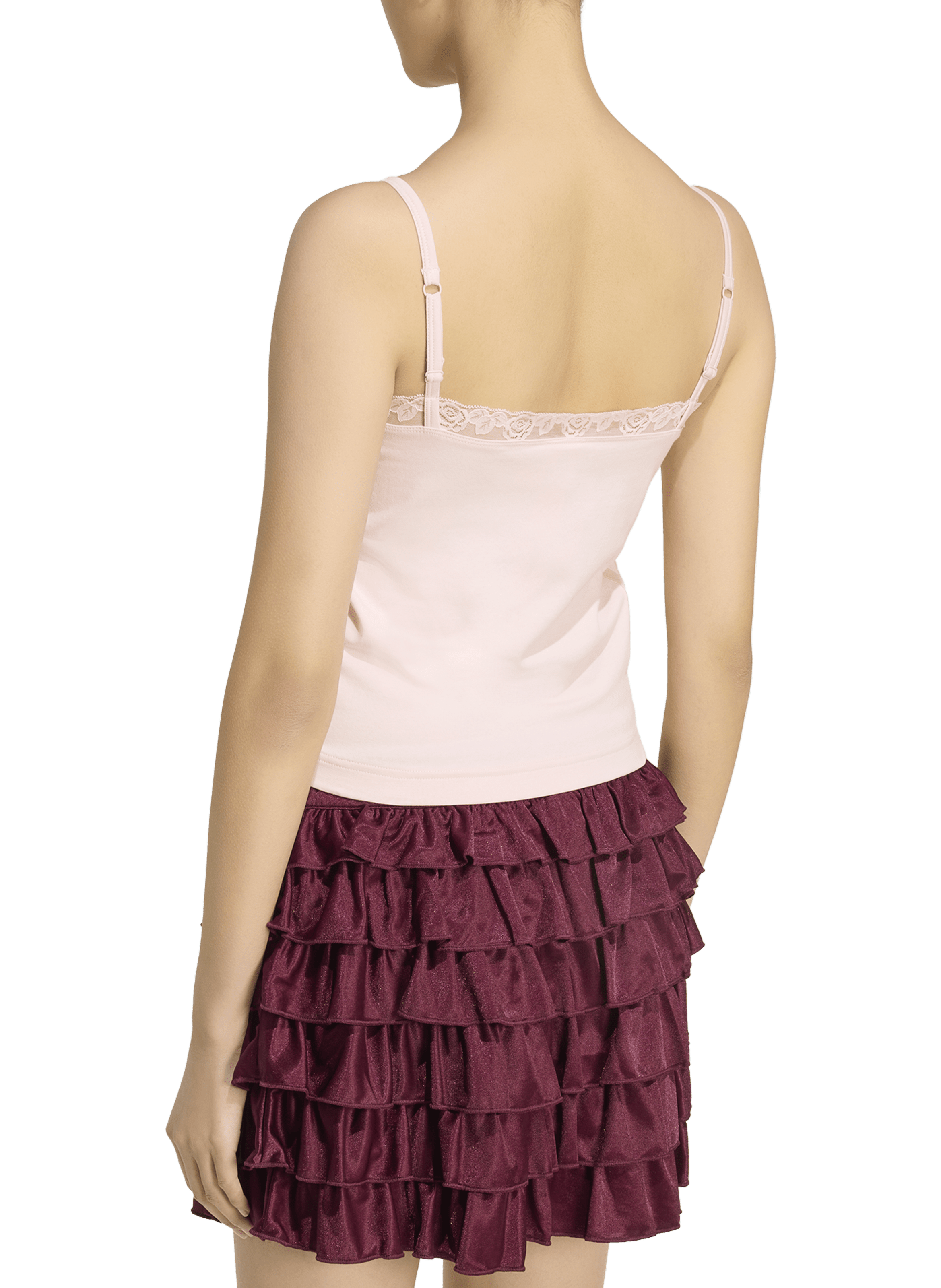 Tank top with lace collar logo ADIDAS Pink