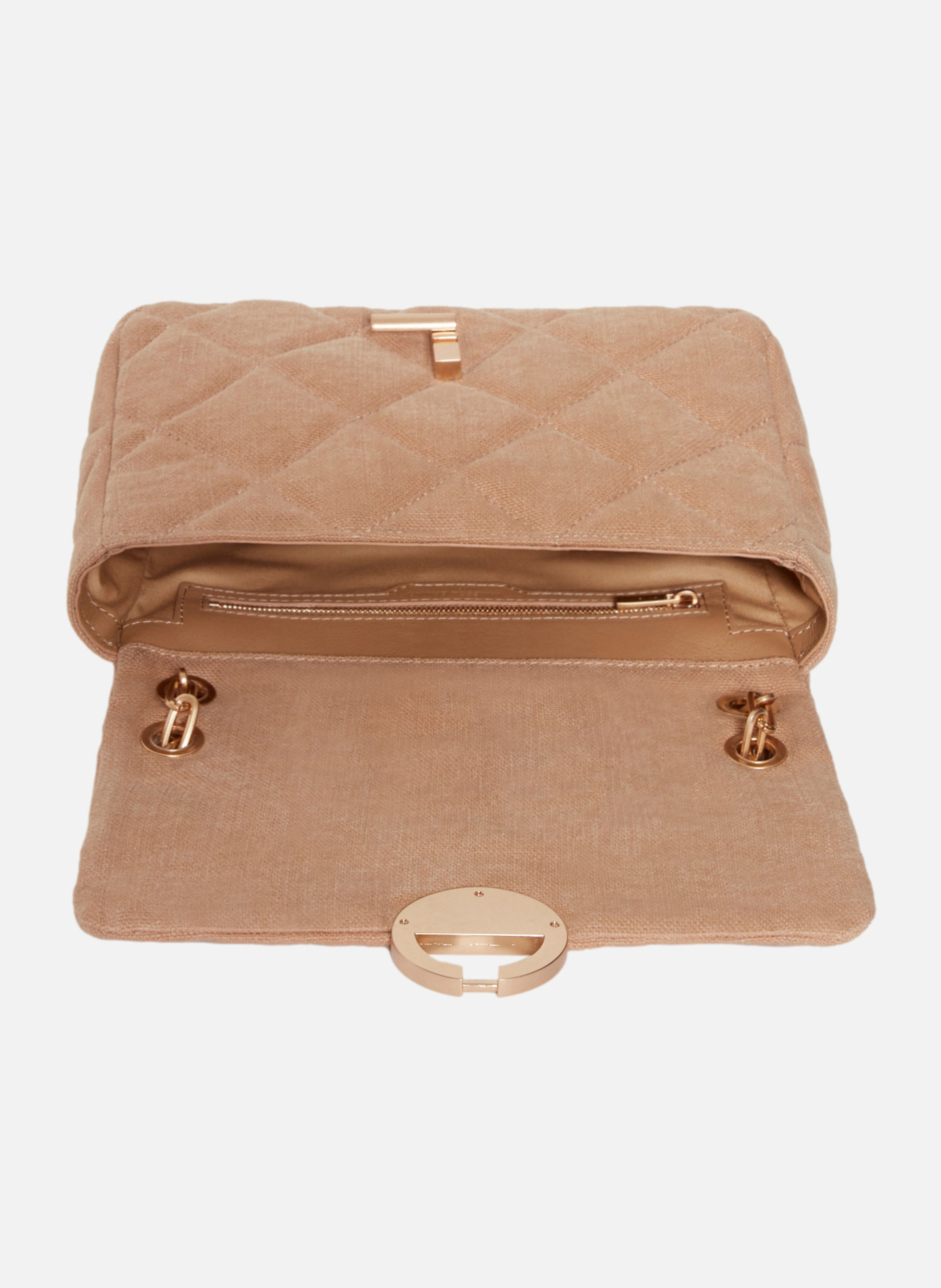 Grand sac moon en lin VANESSA BRUNO Beige