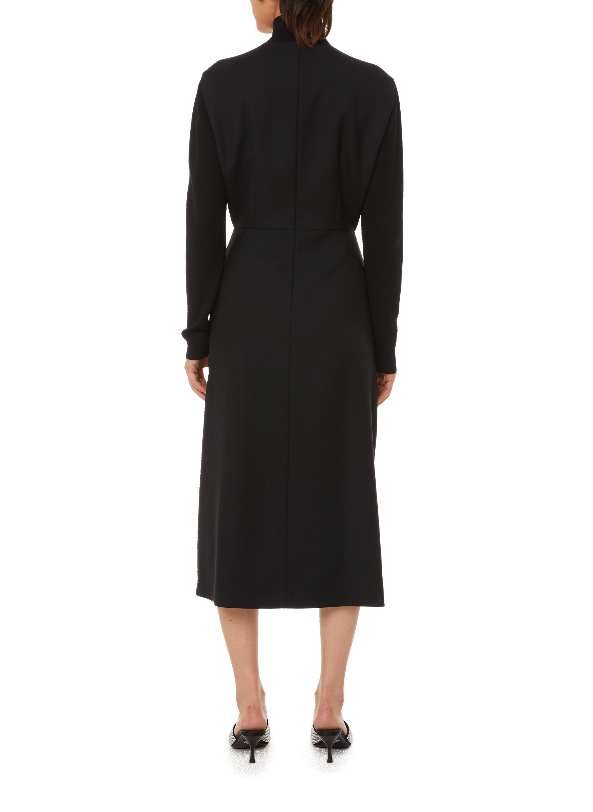 Robe maxi en laine vierge PRADA Noir