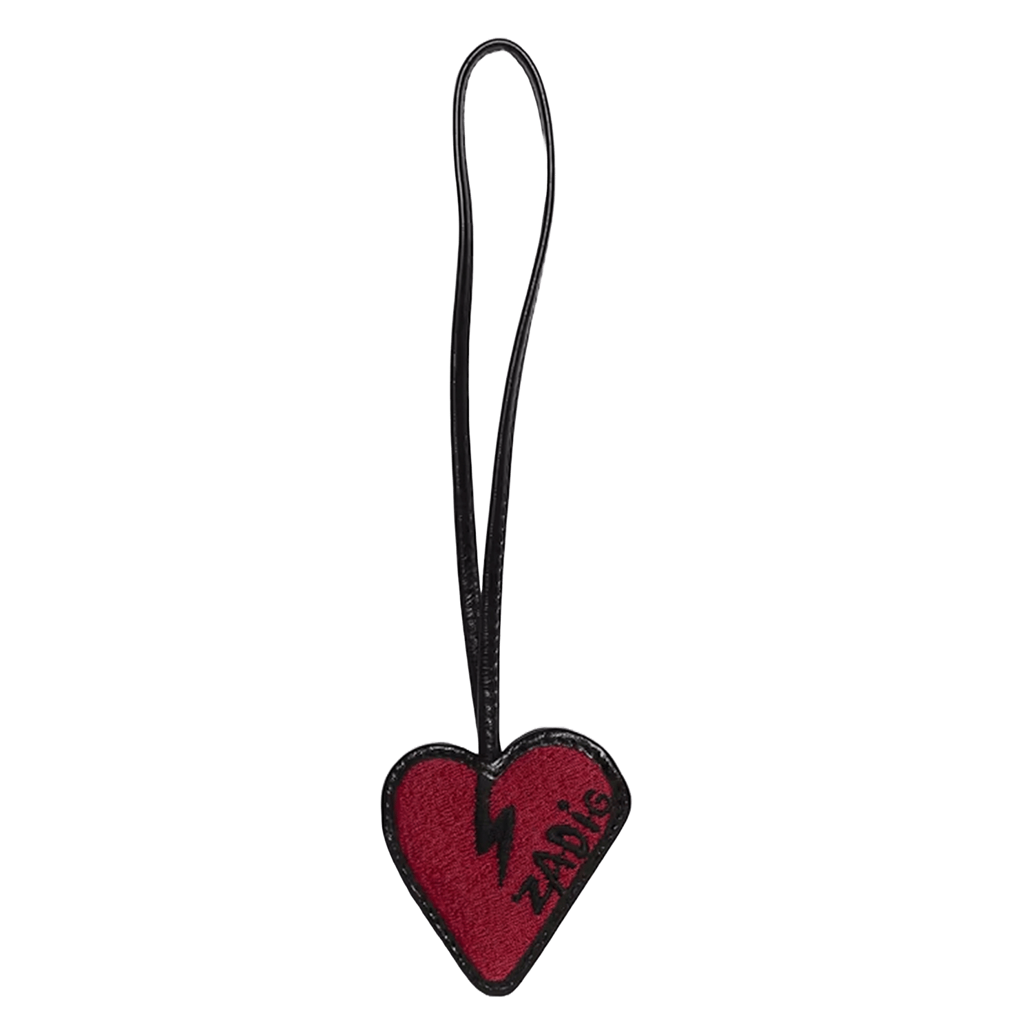 Charm coeur en cuir flash ZADIG&VOLTAIRE Noir