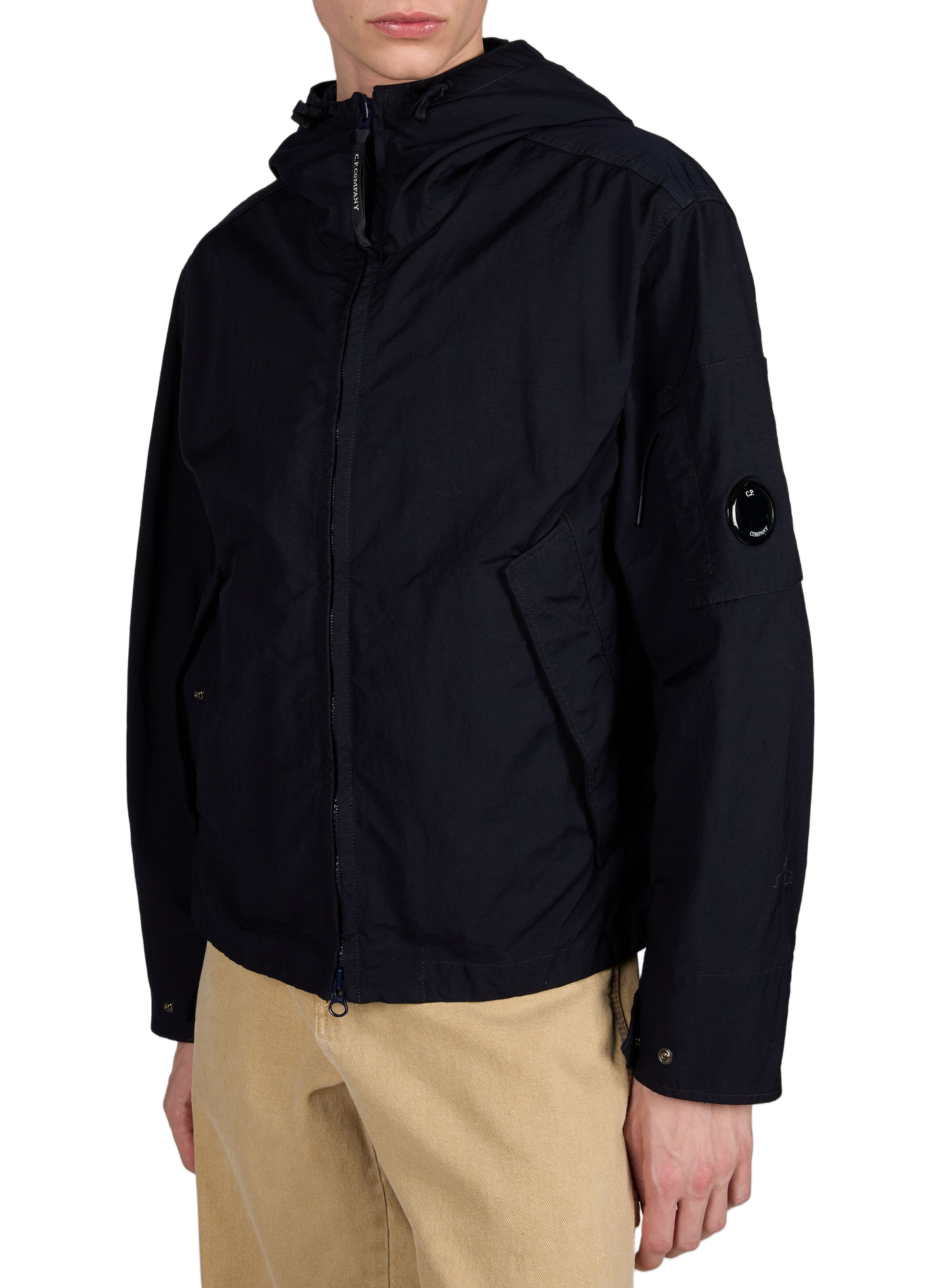 Hooded zipped jacket CP COMPANY Blue