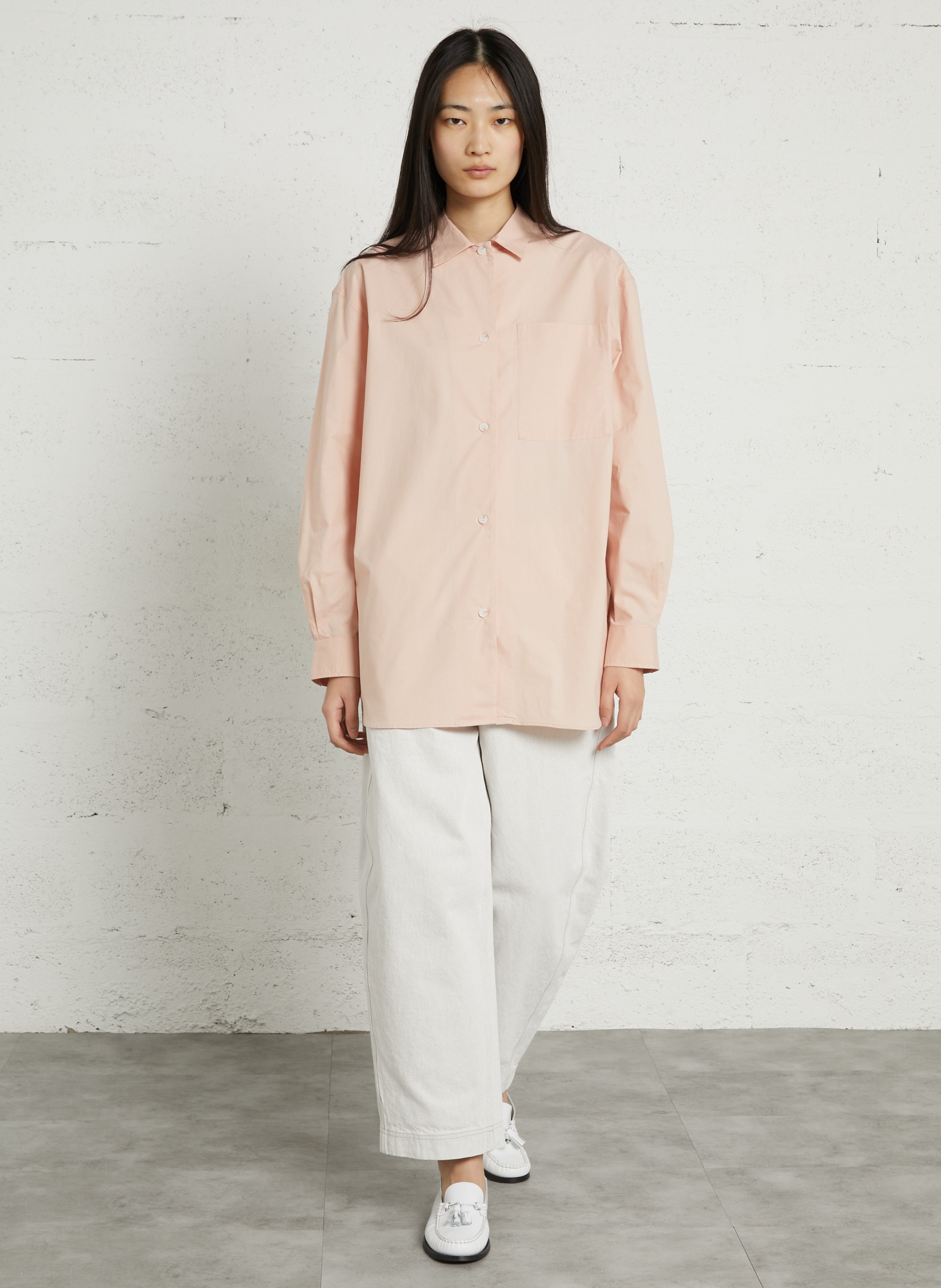 Chemise col classique en coton bio itaque SOEUR Rose