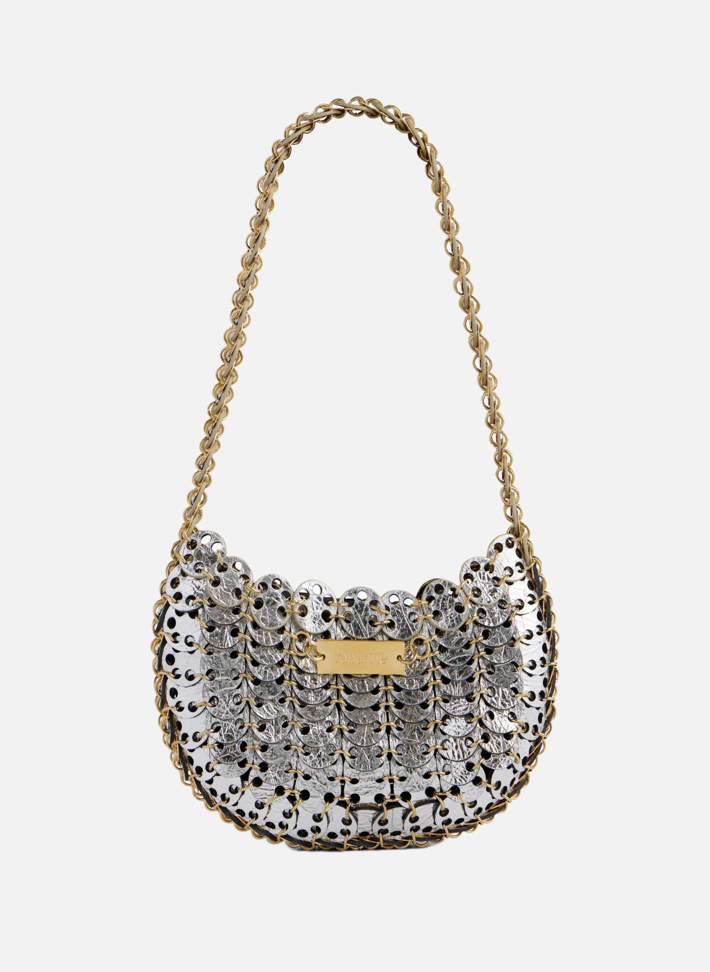 Sac moon flip en cuir réversible RABANNE Doré