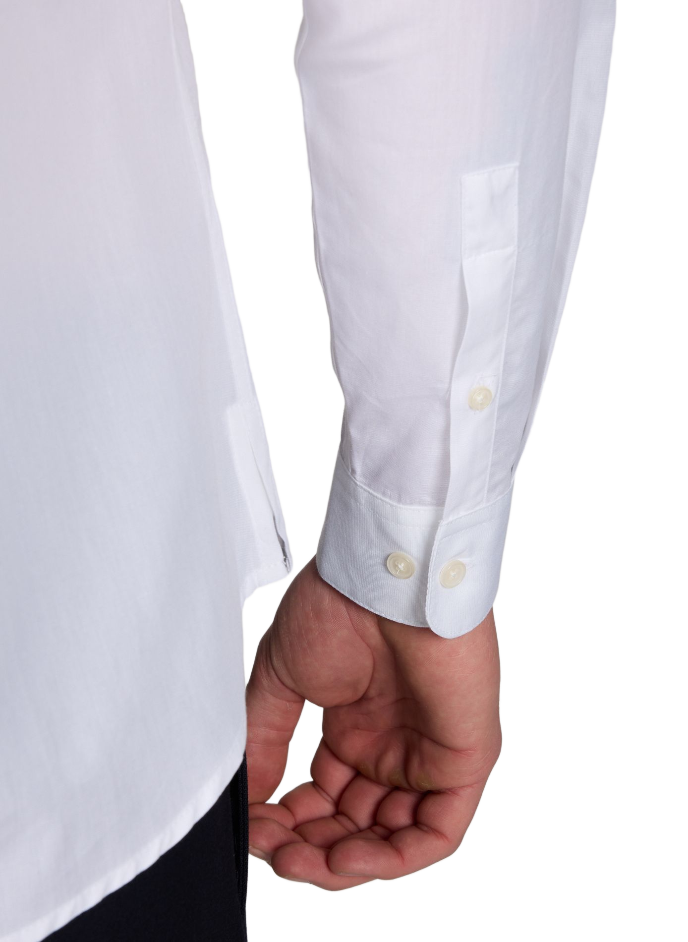 Chemise droite col classique en coton AU PRINTEMPS PARIS Blanc