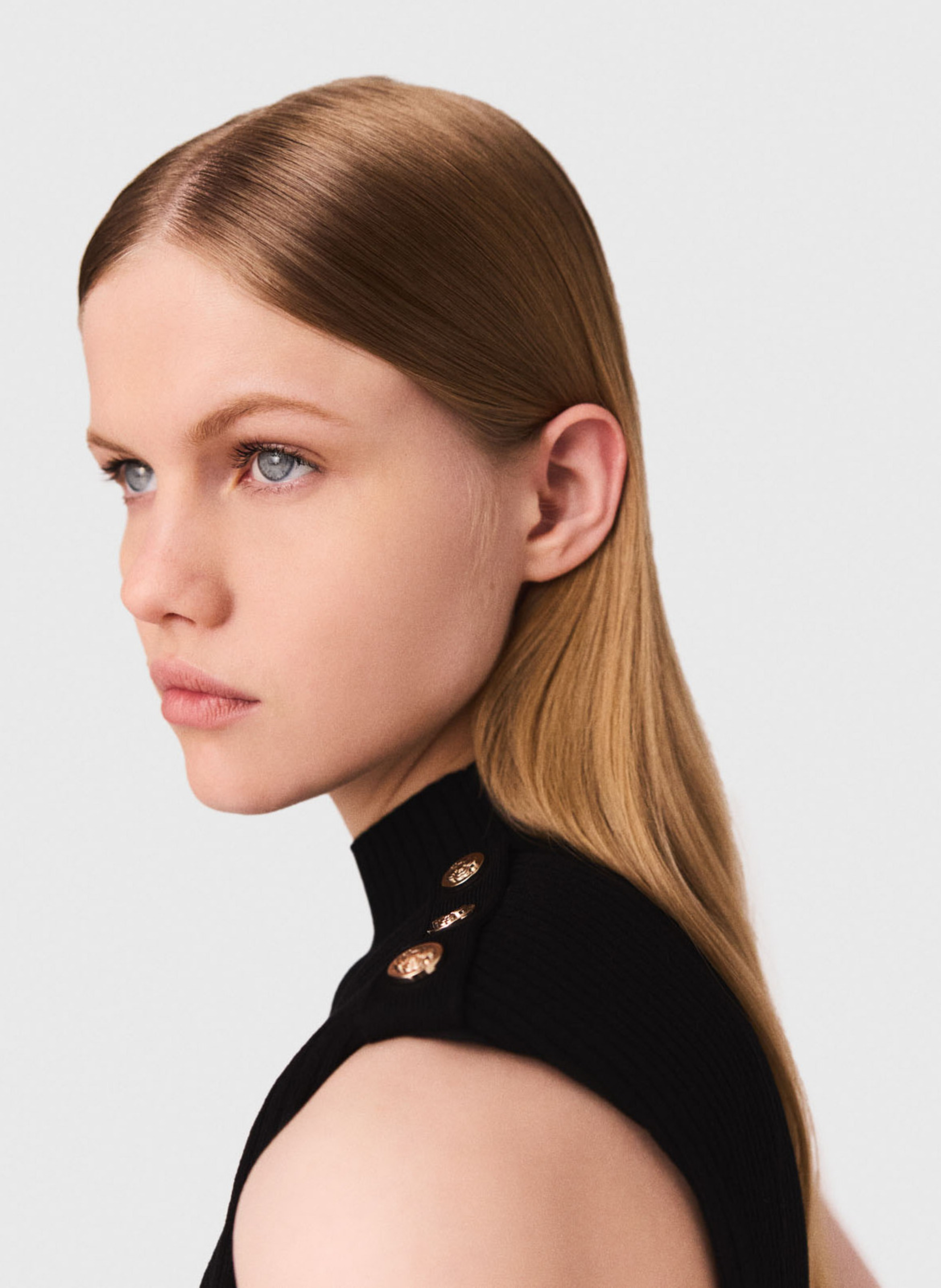 Robe courte à col montant MAJE Noir