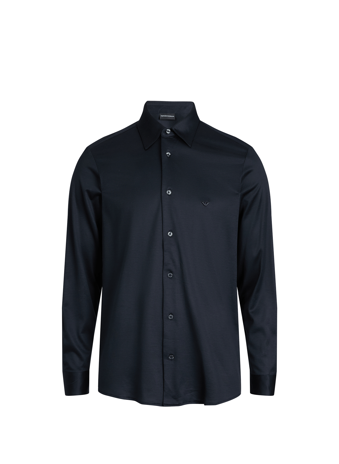 Chemise slim en jersey mélange EMPORIO ARMANI Bleu