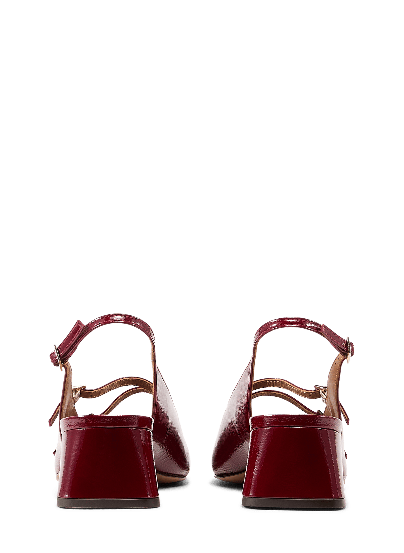 Babies slingback à brides et talons en cuir BOBBIES Rouge