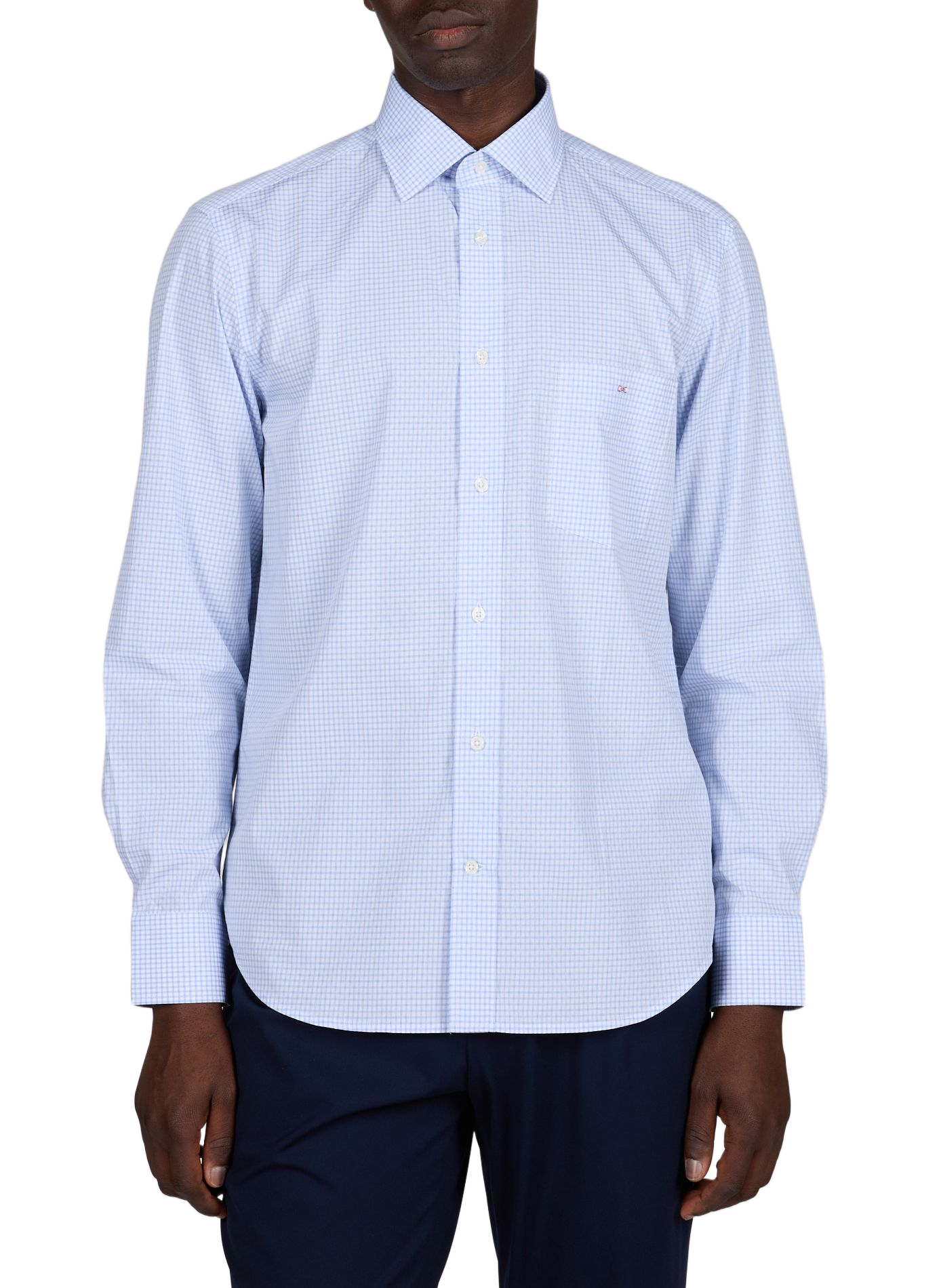 Chemise en coton dobby à carreaux EDEN PARK Bleu