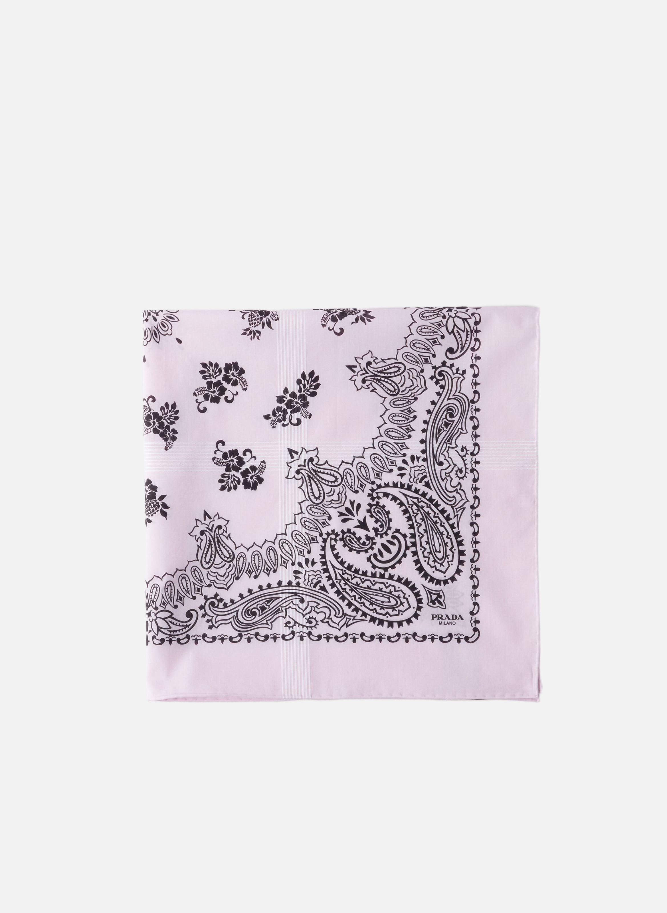 Foulard en batiste imprimée PRADA Rose