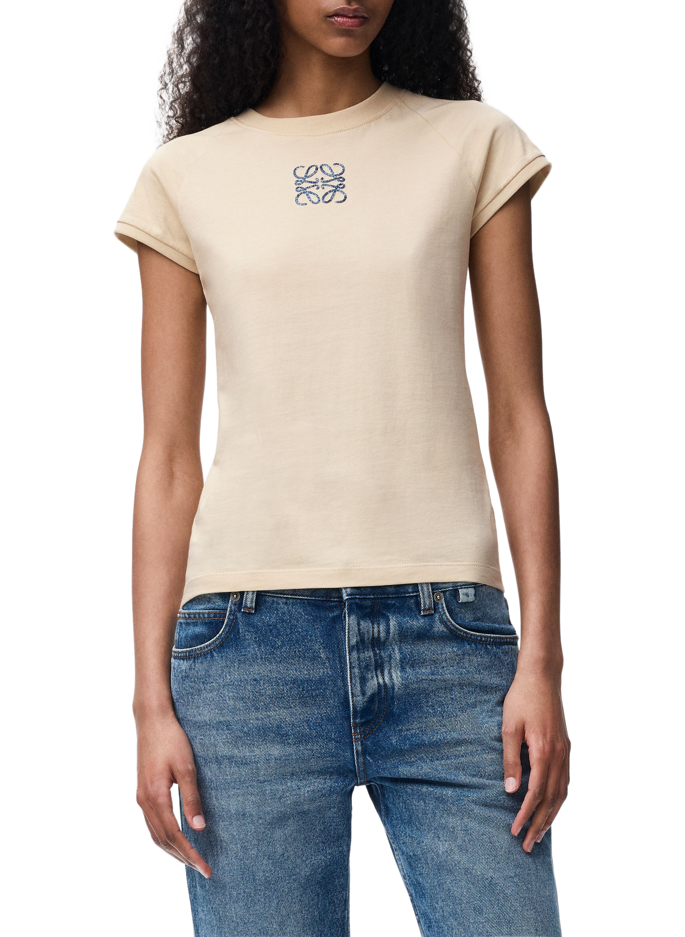 Fitted cotton T-shirt LOEWE Beige