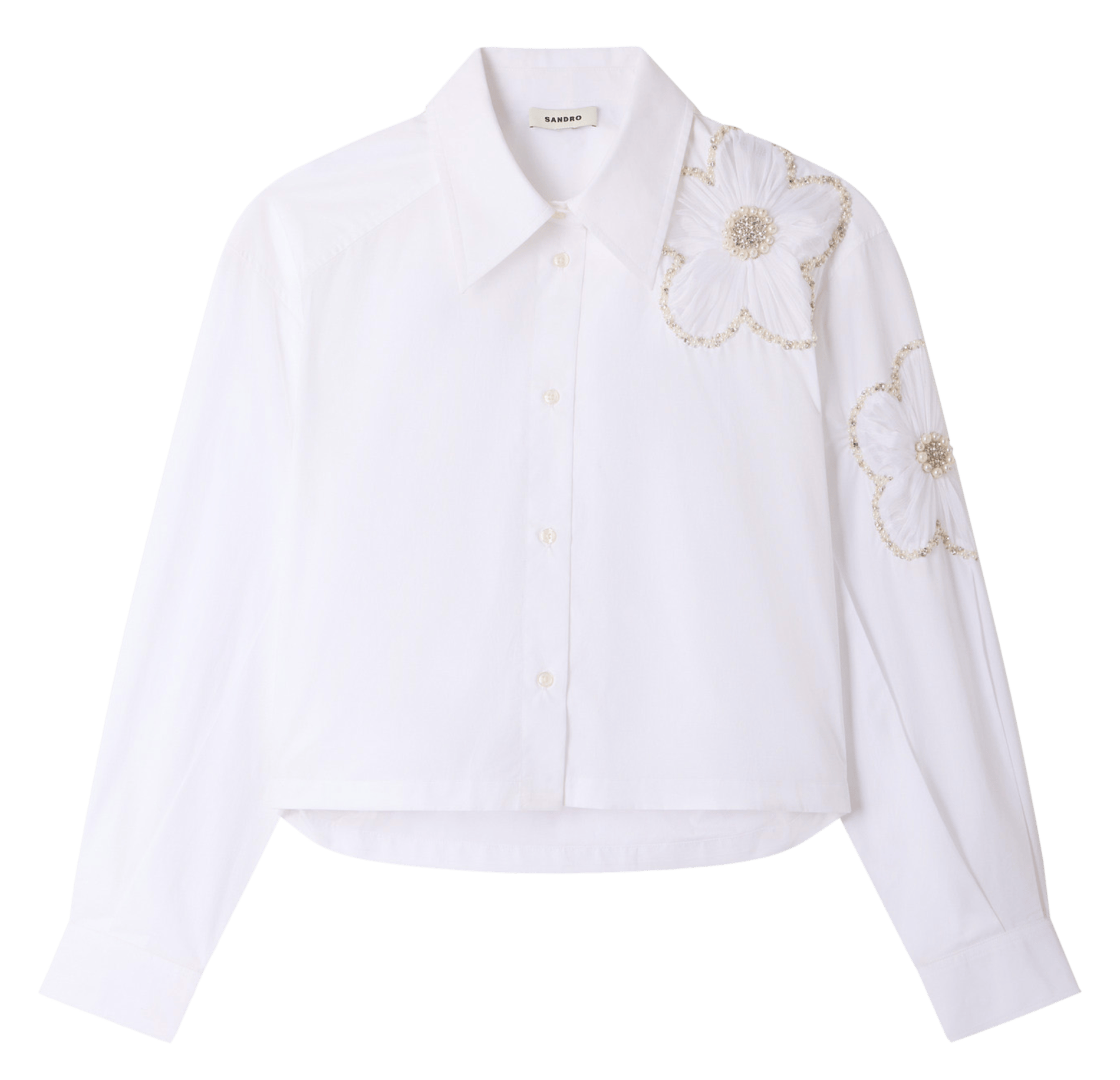 Chemise oversize col classique SANDRO Blanc