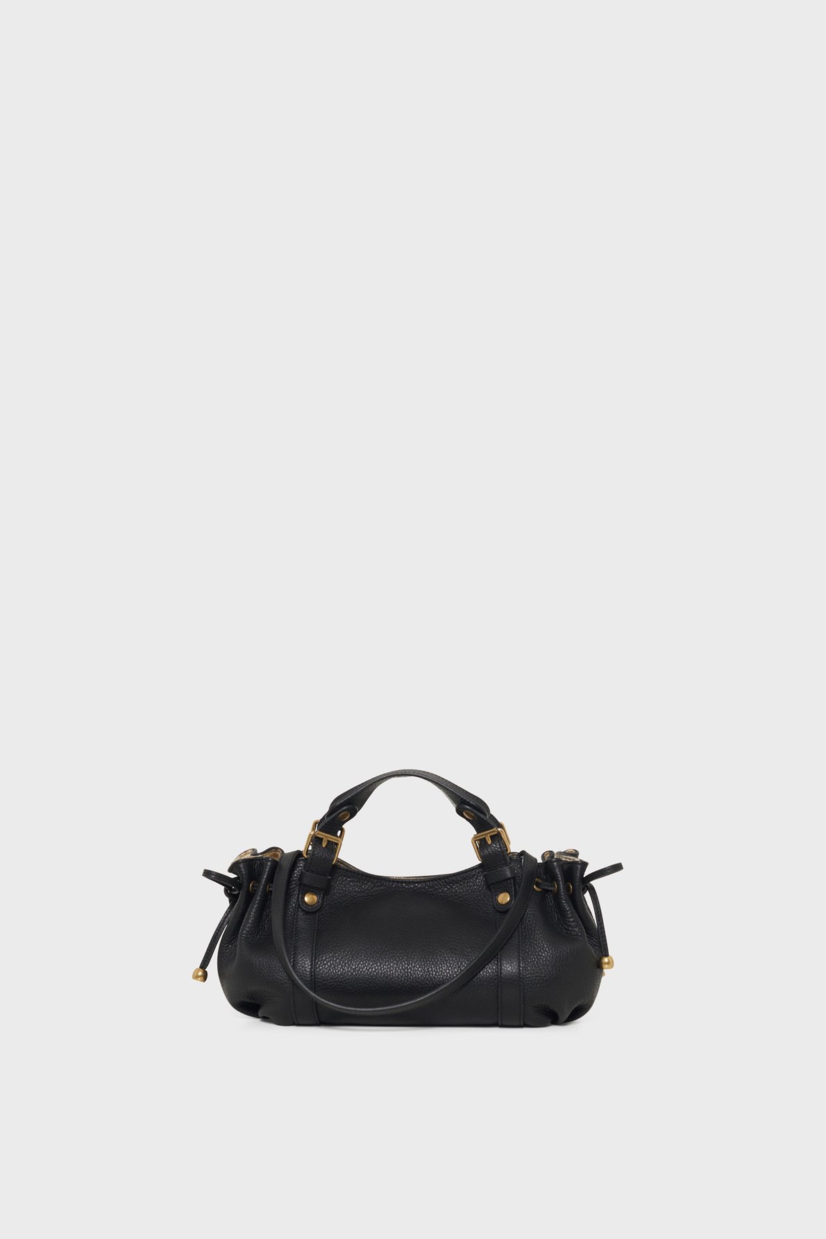 Mini sac à main en cuir grainé intérieur métallisé– 12h | Doré GERARD DAREL Femme