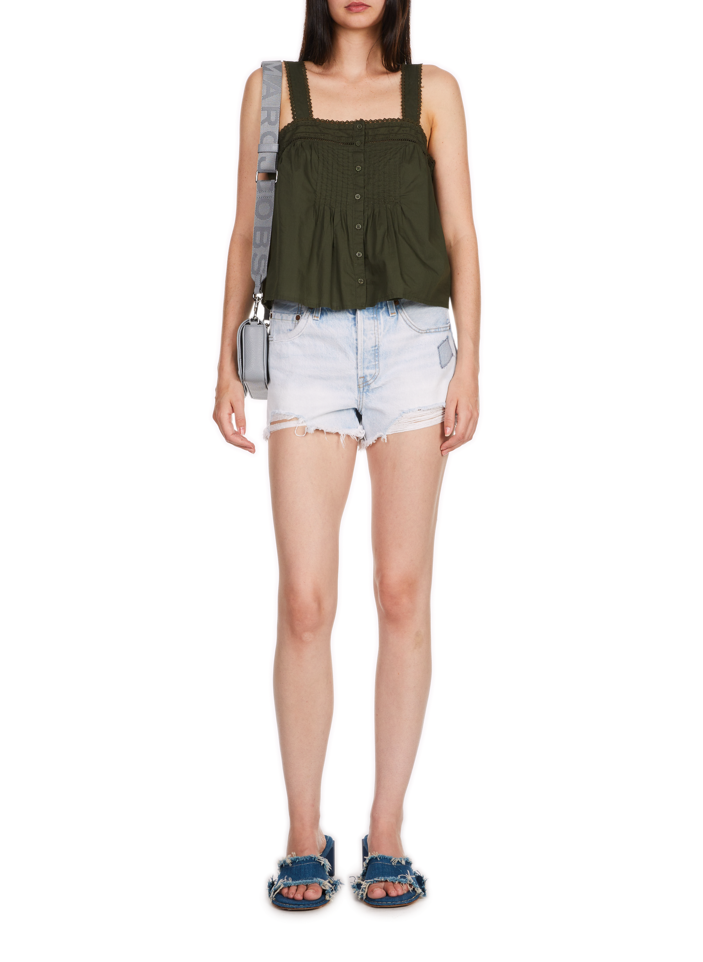 Blouse avec broderie en coton LEVI'S Bleu