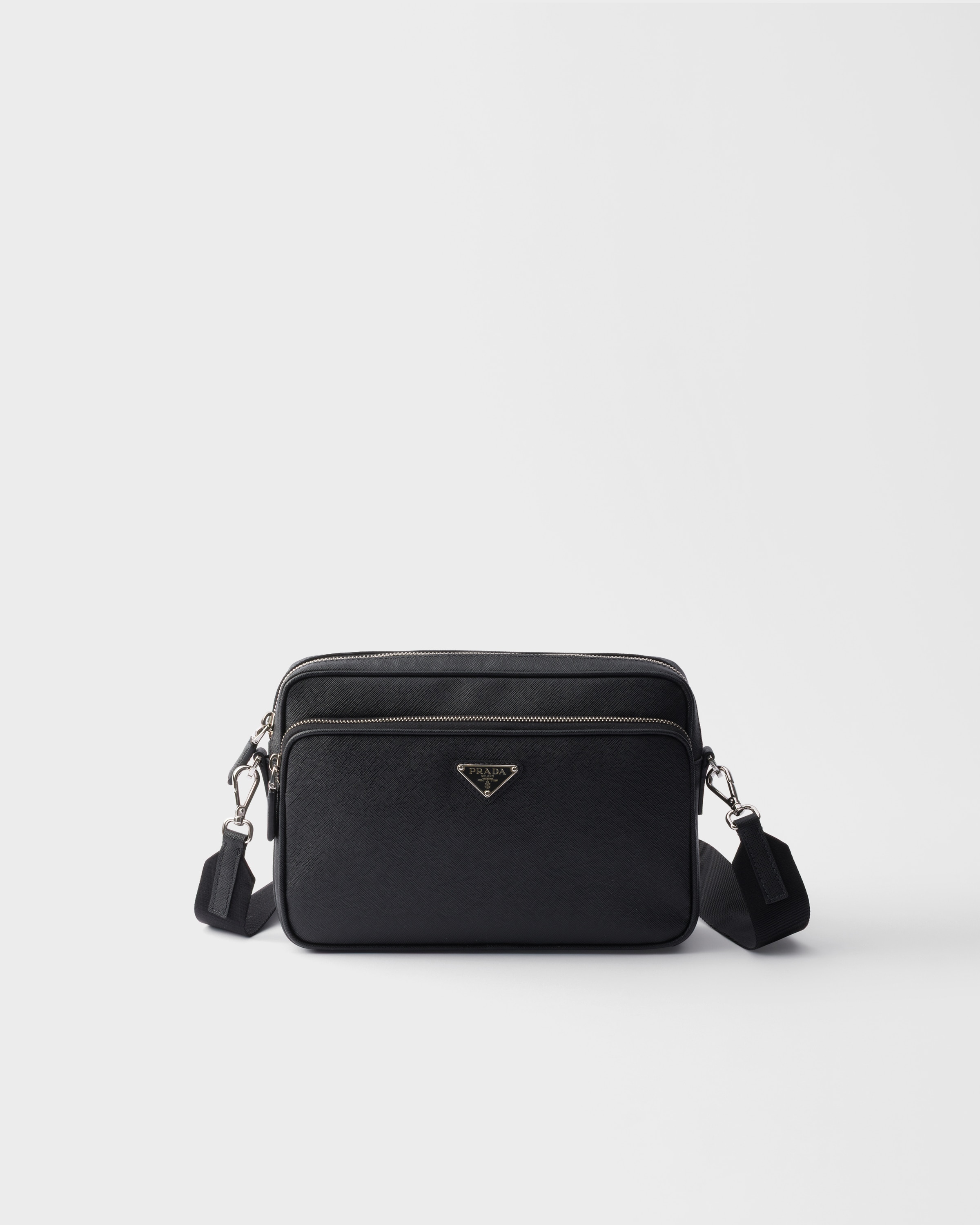 Sac porté épaule en cuir saffiano PRADA Noir