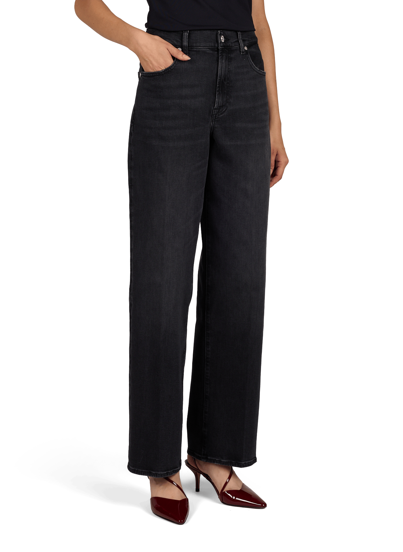 Straight-cut Jeans 7 FOR ALL MANKIND Black