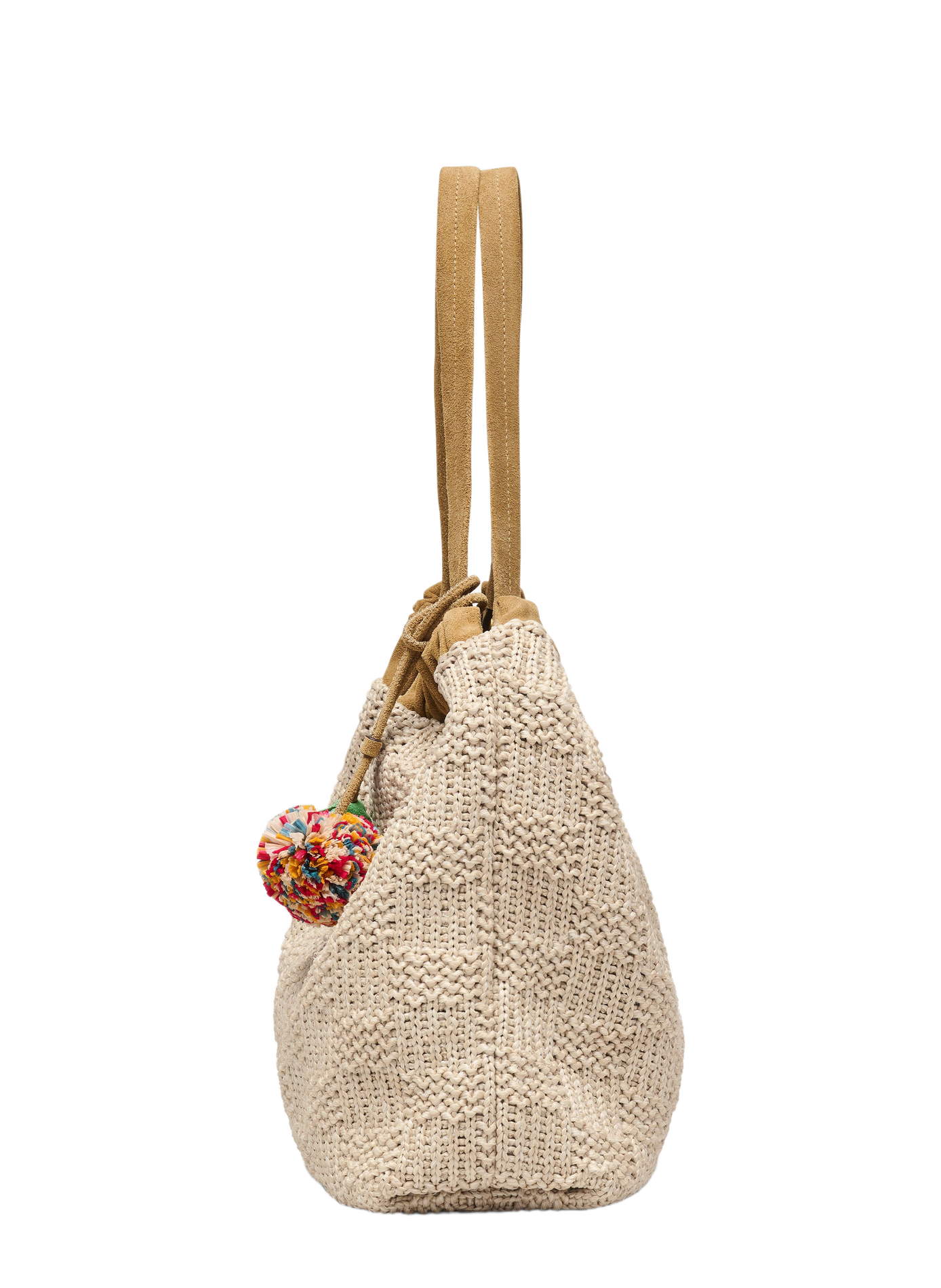 Sac à main raphia avec charms MARC JACOBS Beige