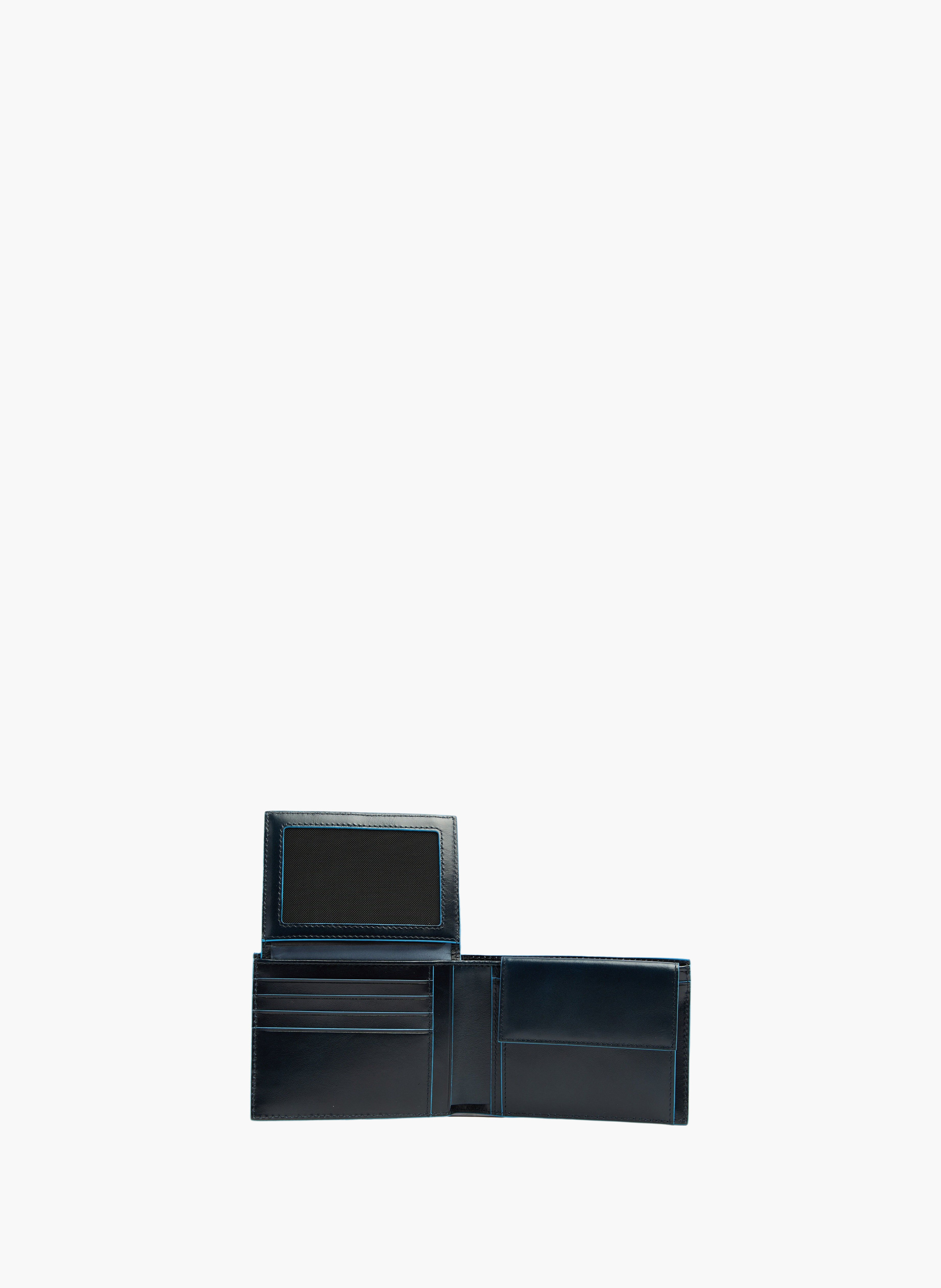 Men’s wallet with flip up id window PIQUADRO Blue