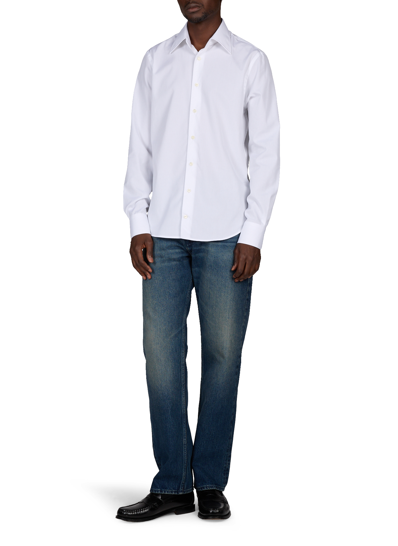 Chemise col classique manches contrastantes en coton VAN LAACK White