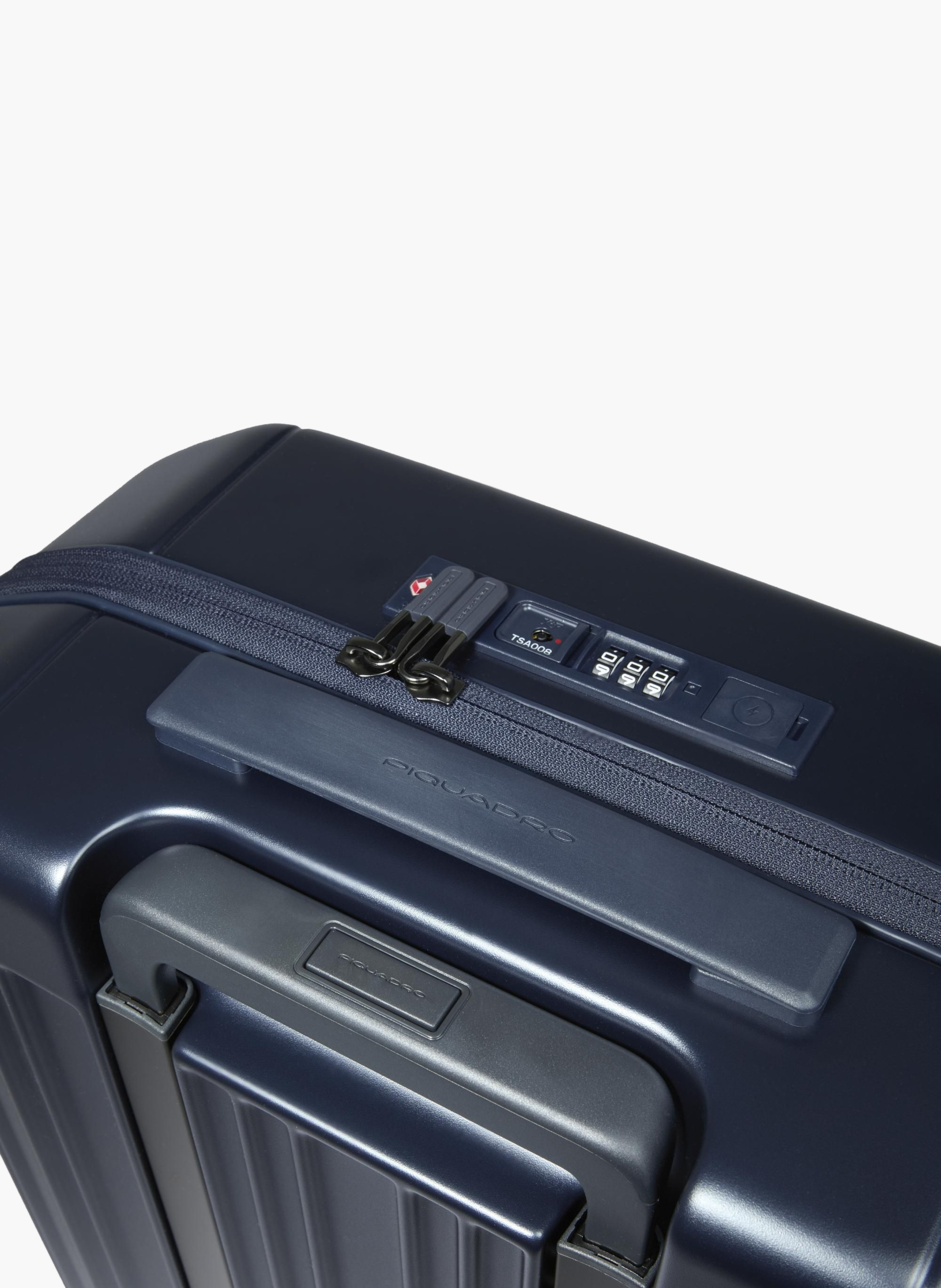 Valise cabine à 4 roues PIQUADRO Bleu