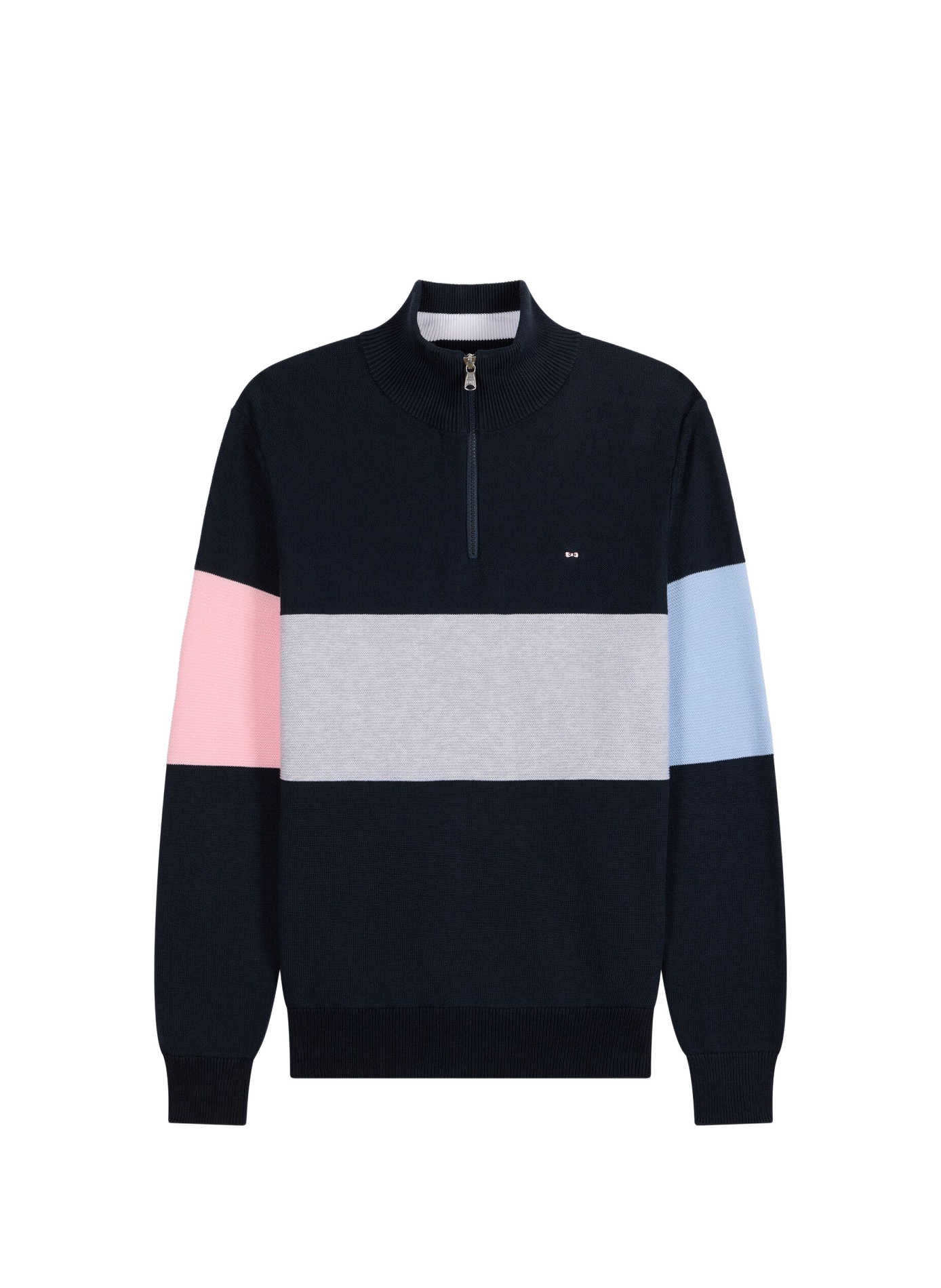 Pull col montant en coton EDEN PARK Blauw