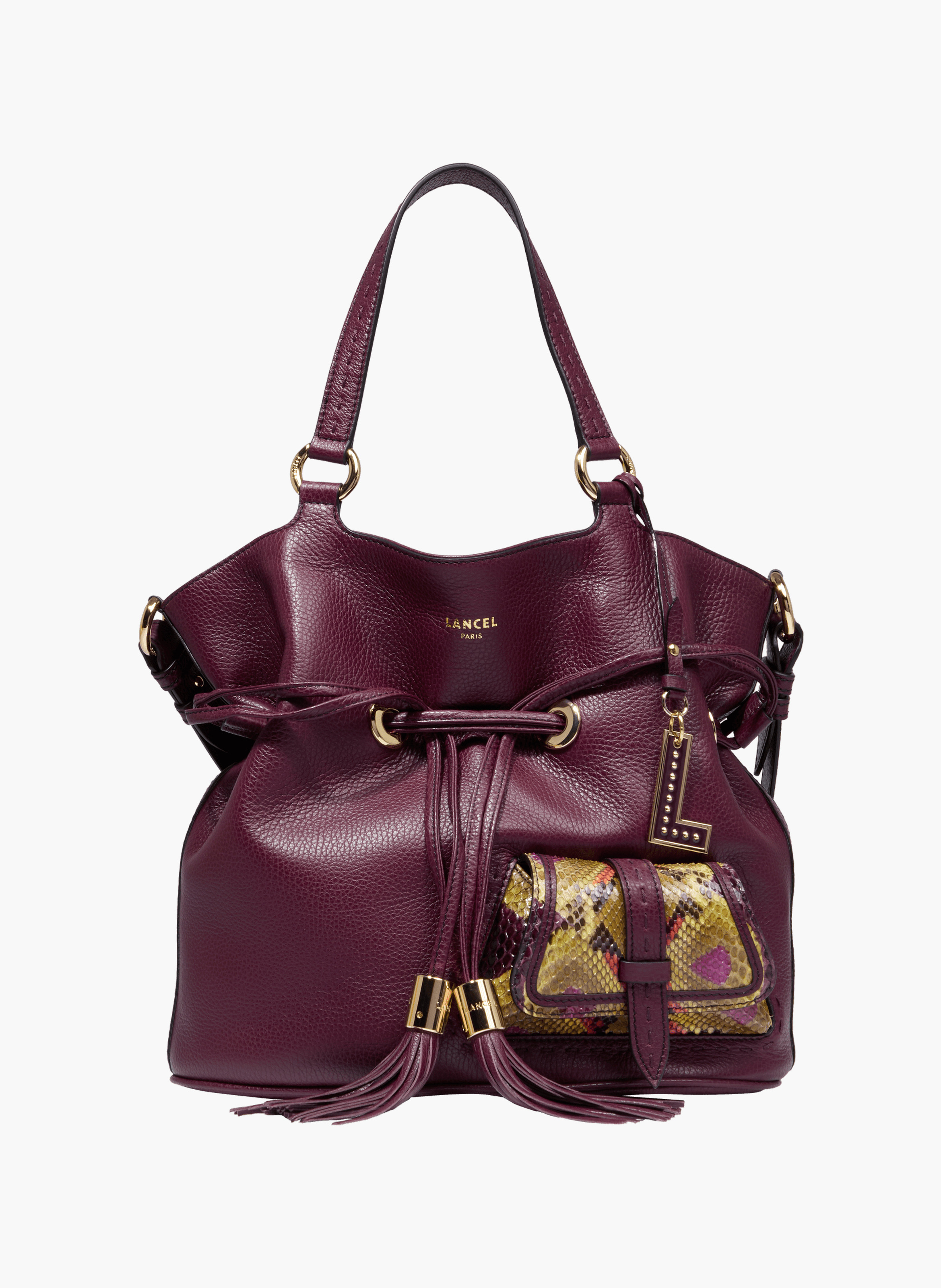 Lancel premier flirt m sac seau, multico cassis LANCEL Violet