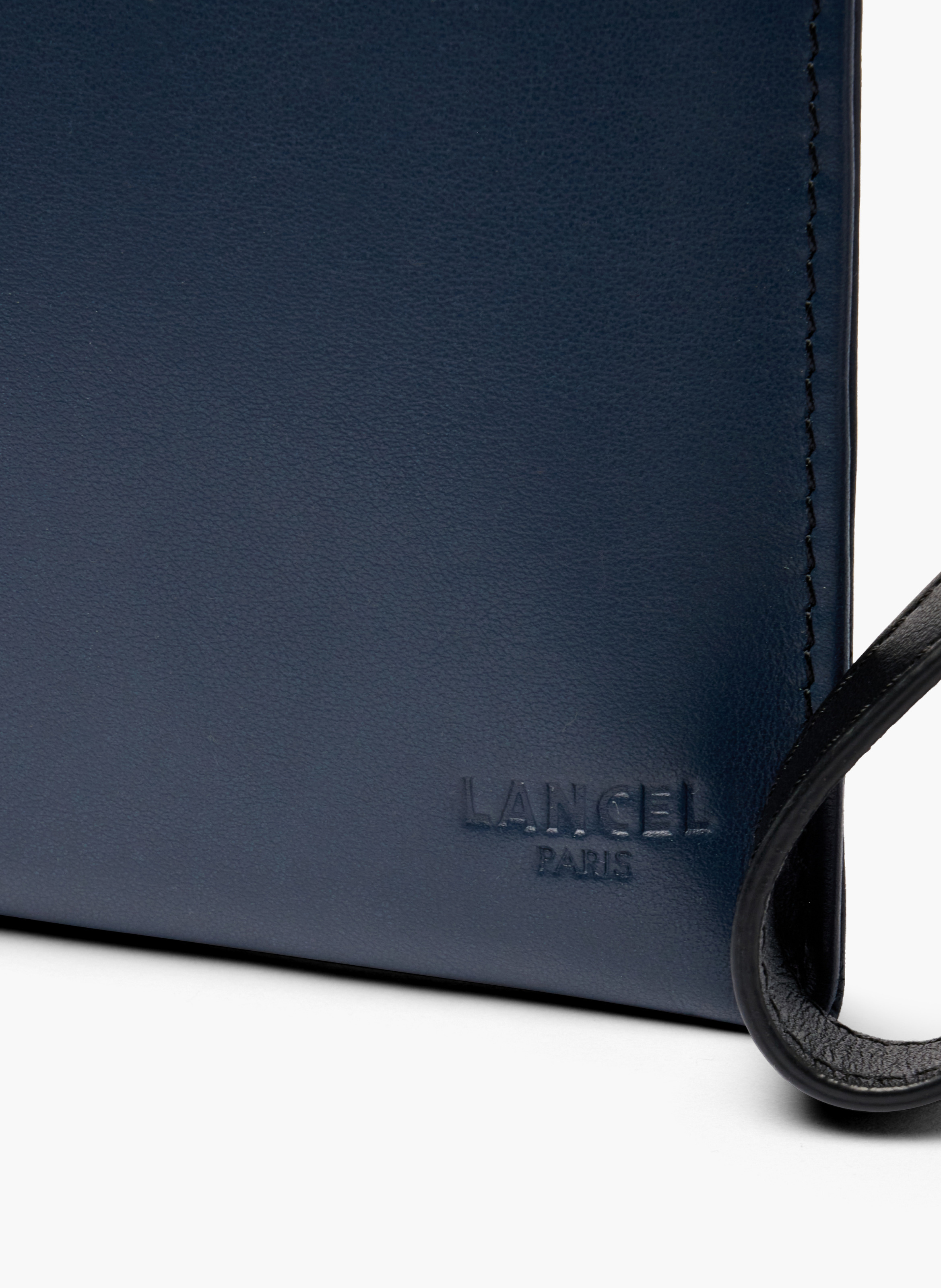 Pochette zippée léon de lancel en cuir LANCEL Bleu