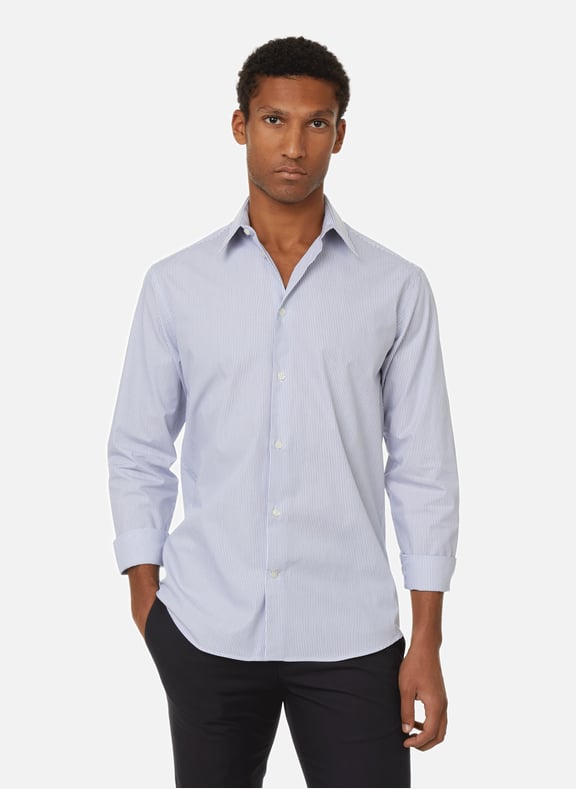 Chemise rayé en coton Bleu by AU PRINTEMPS PARIS AU PRINTEMPS PARIS Chemise rayé en coton Bleu