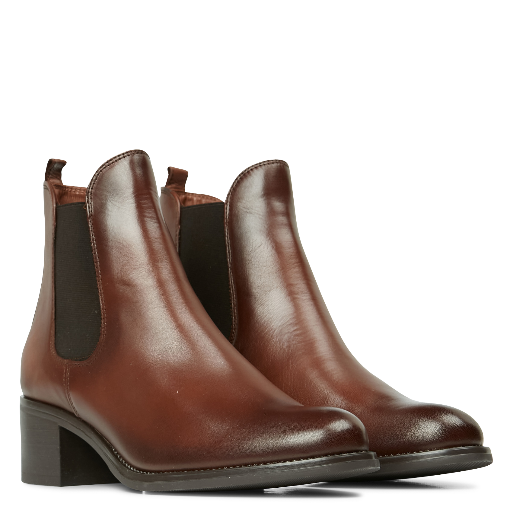Bottines en cuir calcutto Marron