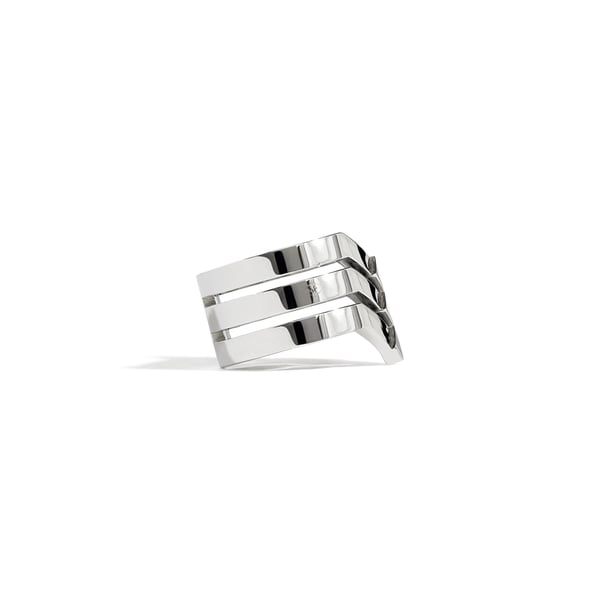 Bague Stairway 3 rangs en argent