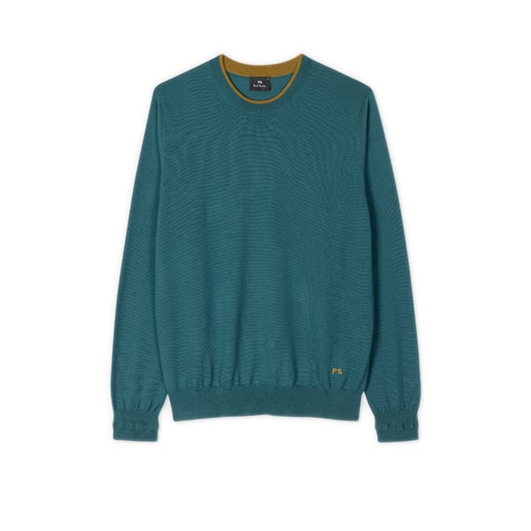 Pull avec liseré sur col