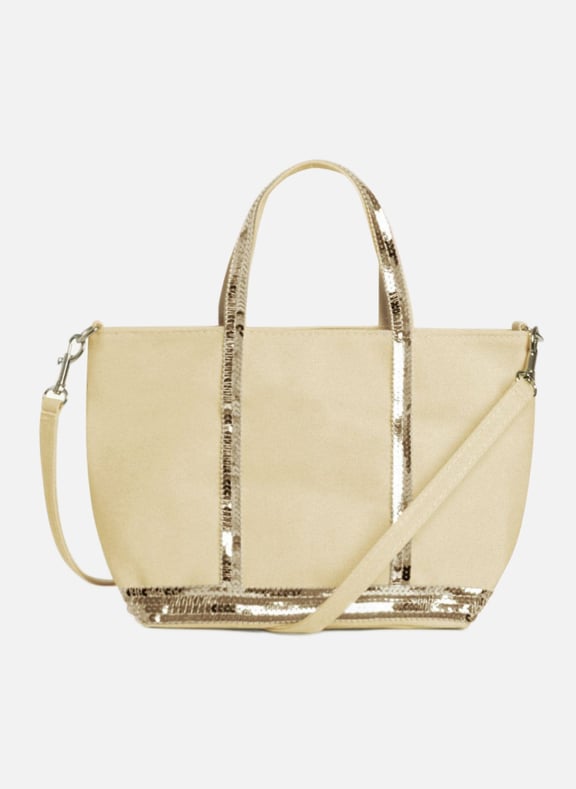 Cabas xs zippé en toile Vert by VANESSA BRUNO VANESSA BRUNO Cabas xs zippé en toile Vert