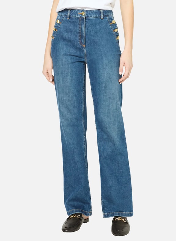 Jean bootcut à pont - lysette Bleu by GERARD DAREL GERARD DAREL Jean bootcut à pont - lysette Bleu