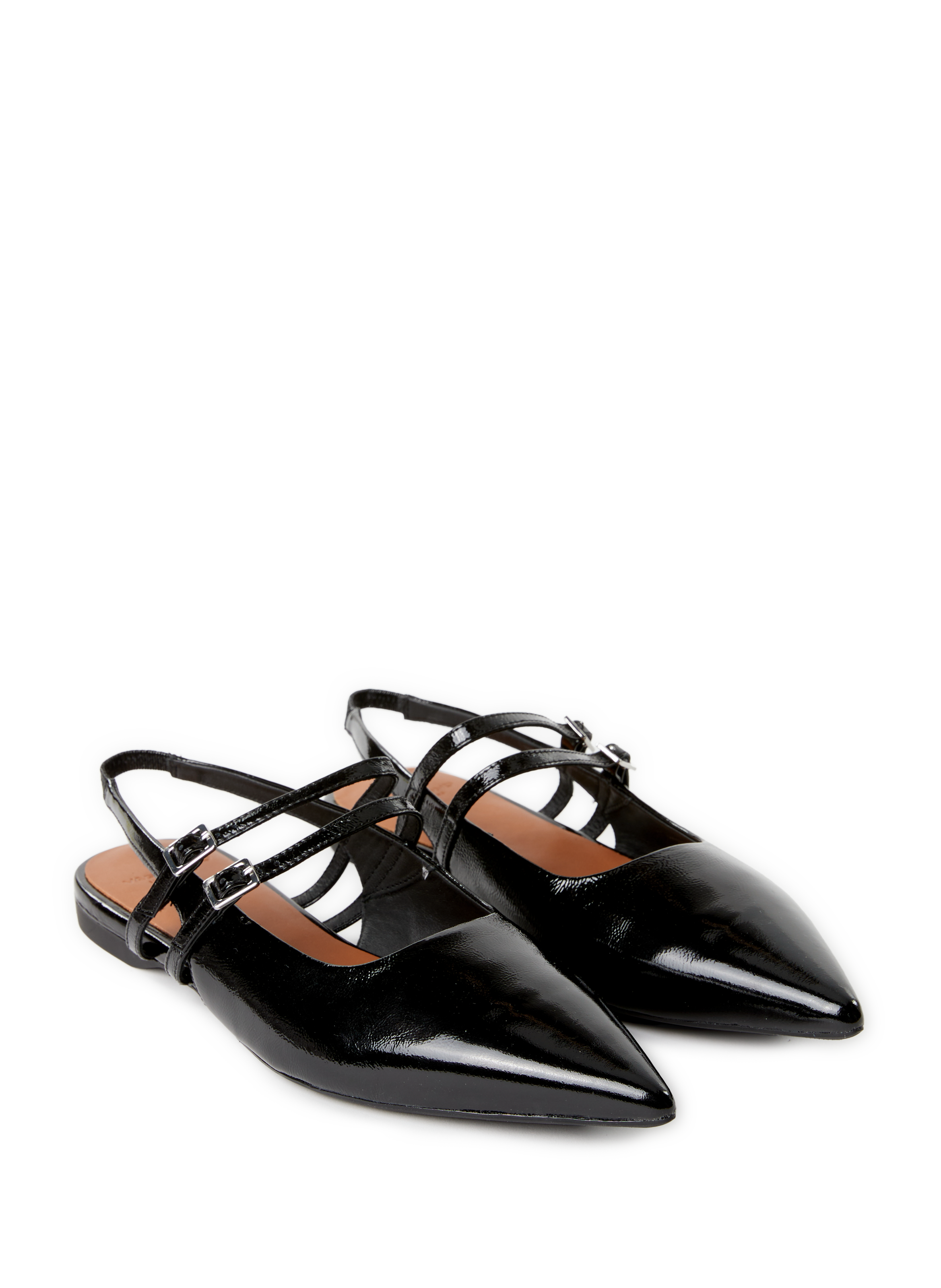 Sling back ballet flats Black