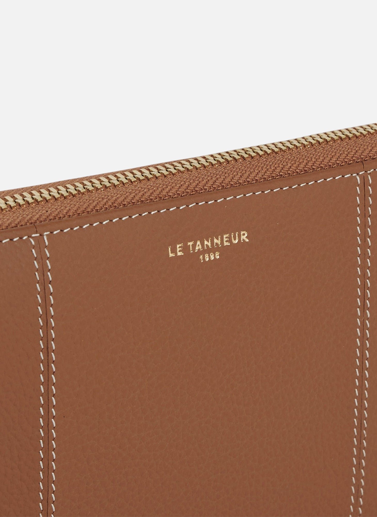 Compagnon zippé juliette en cuir grainé LE TANNEUR Marron