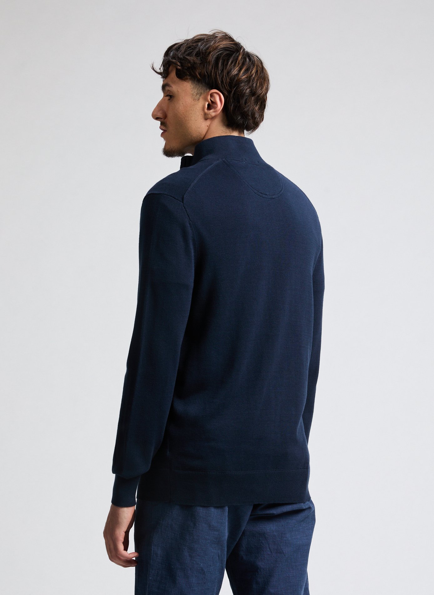 Cotton trucker collar sweater TIMBERLAND Blue