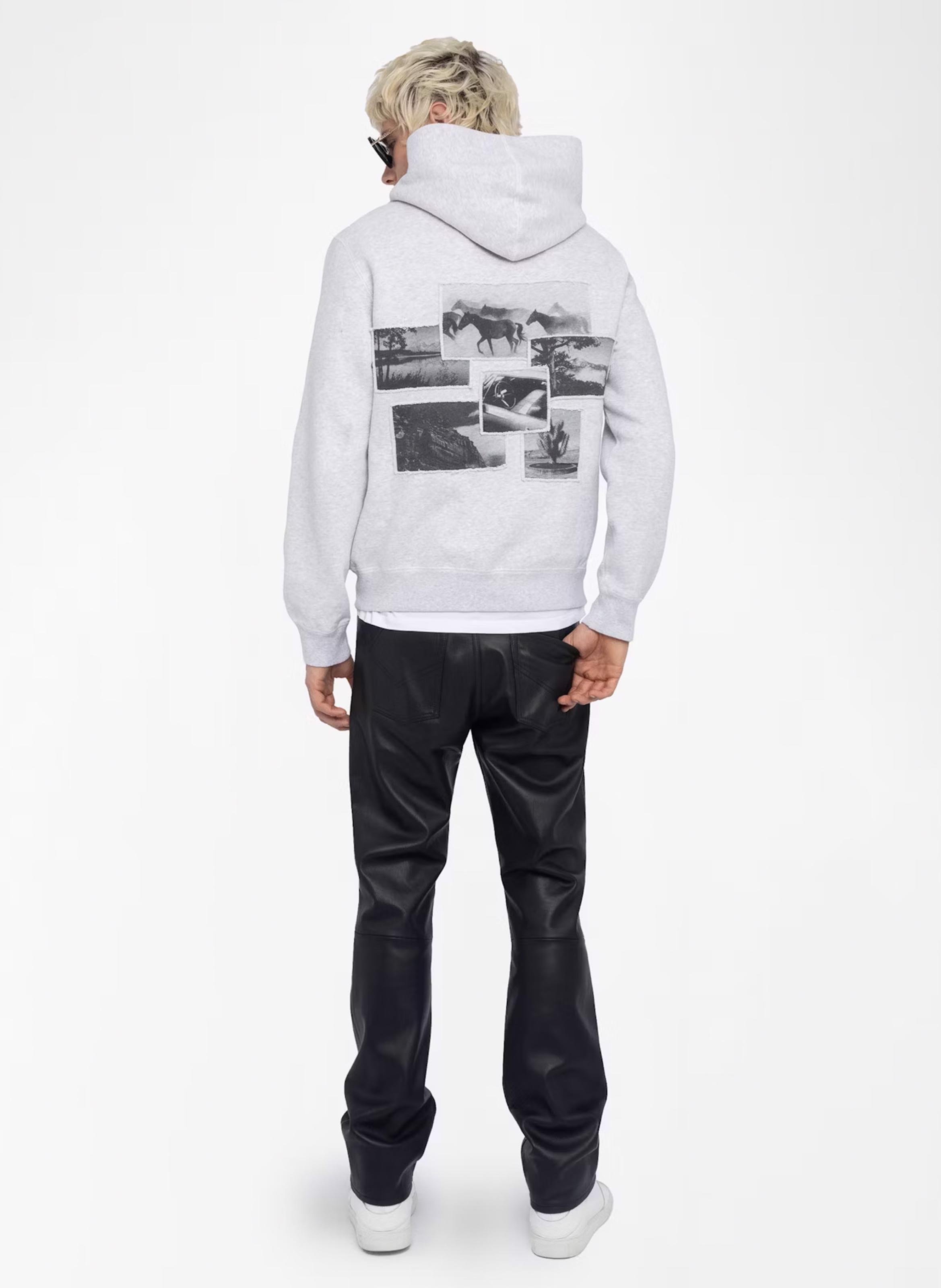 Sweat droit en coton mélangé sanchi ZADIG&VOLTAIRE Gris