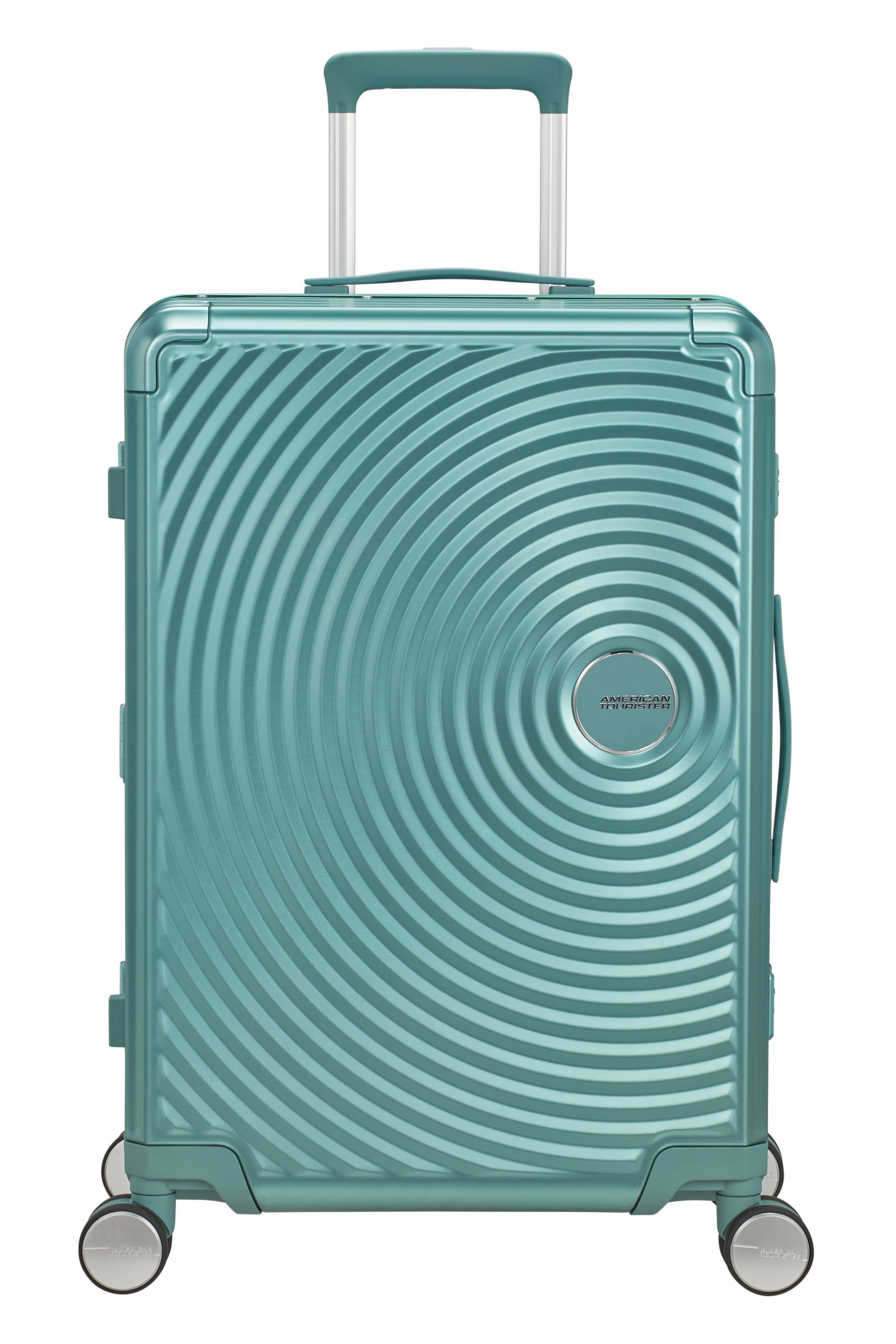 Soundbox alu valise 4 roues taille m AMERICAN TOURISTER Bleu