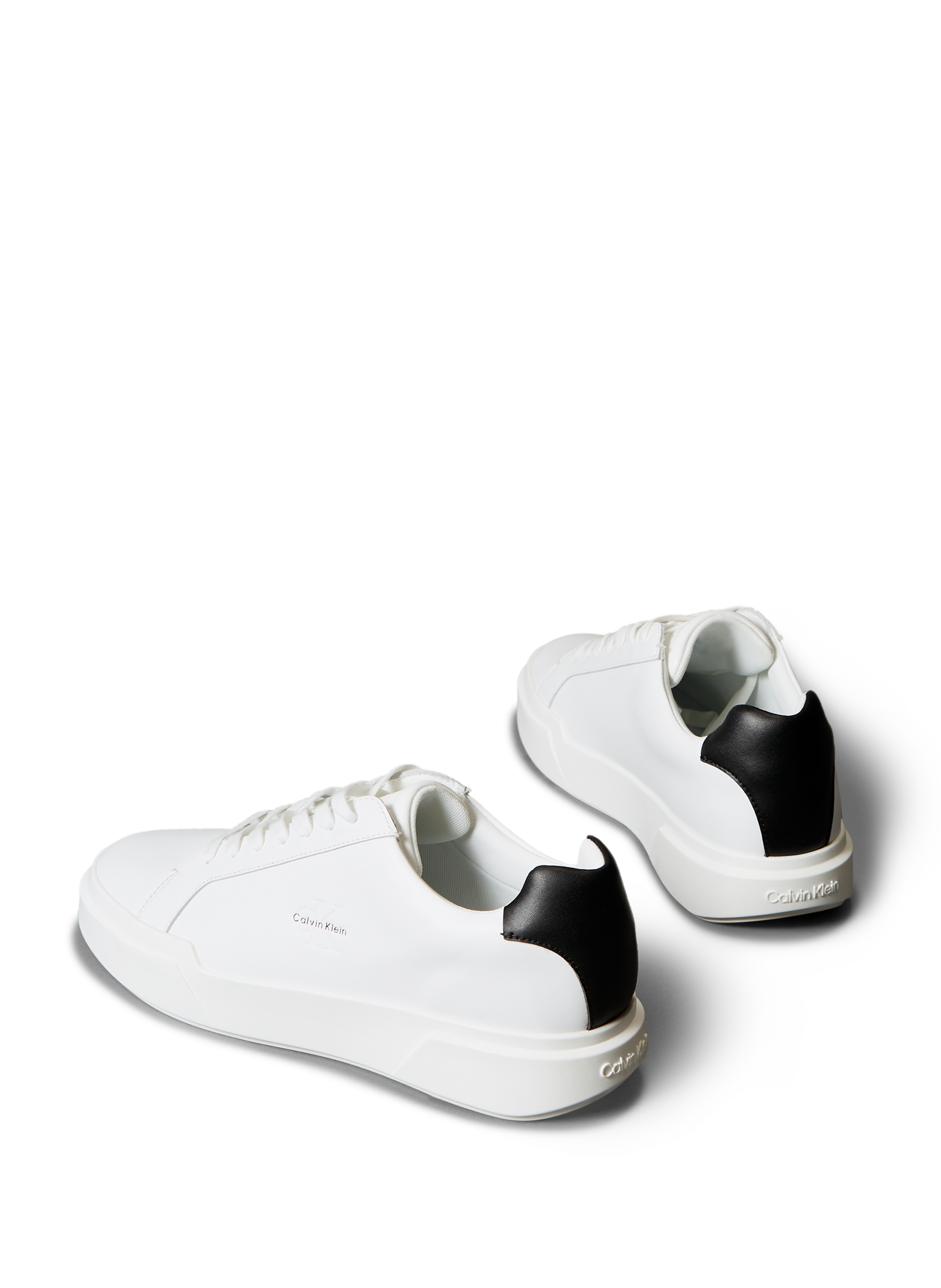 Baskets basses en cuir CALVIN KLEIN Blanc