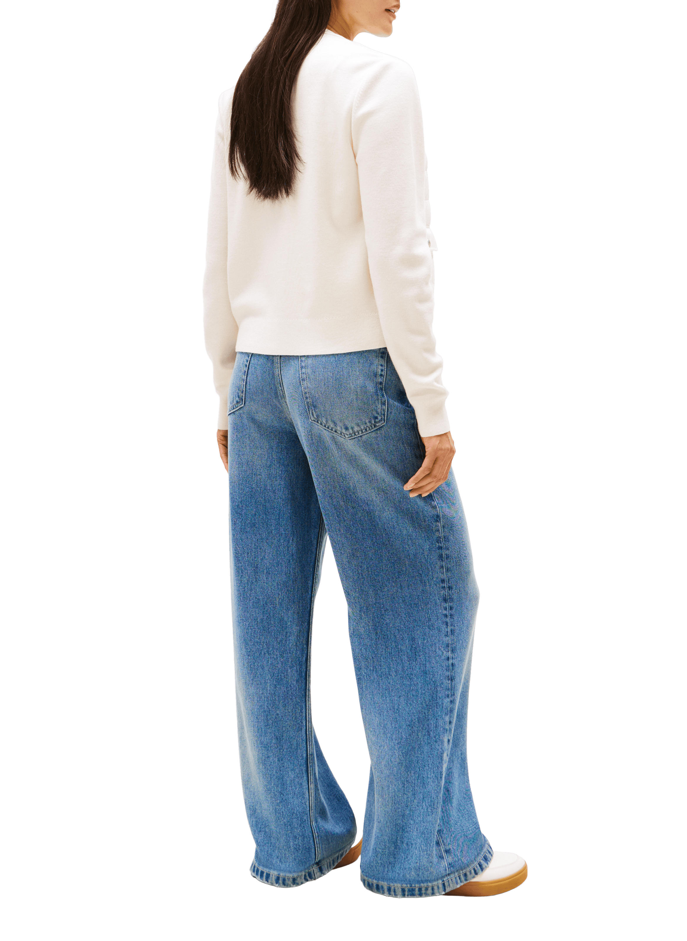 Ultralight down jacket with knitted sleeves TOMMY HILFIGER White