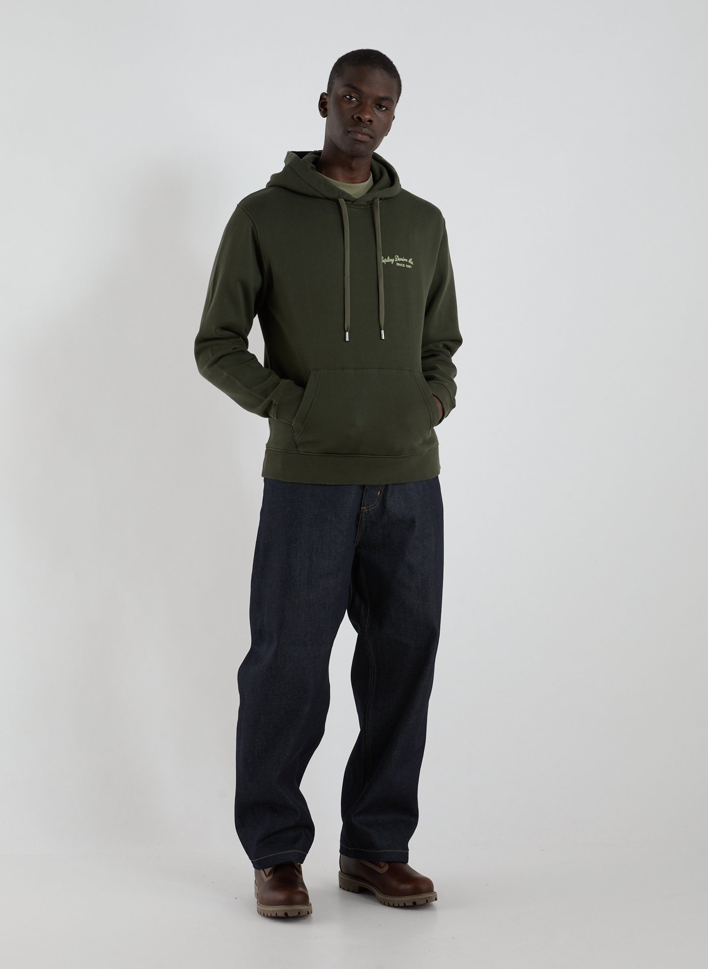 Hoodie en coton REPLAY Vert