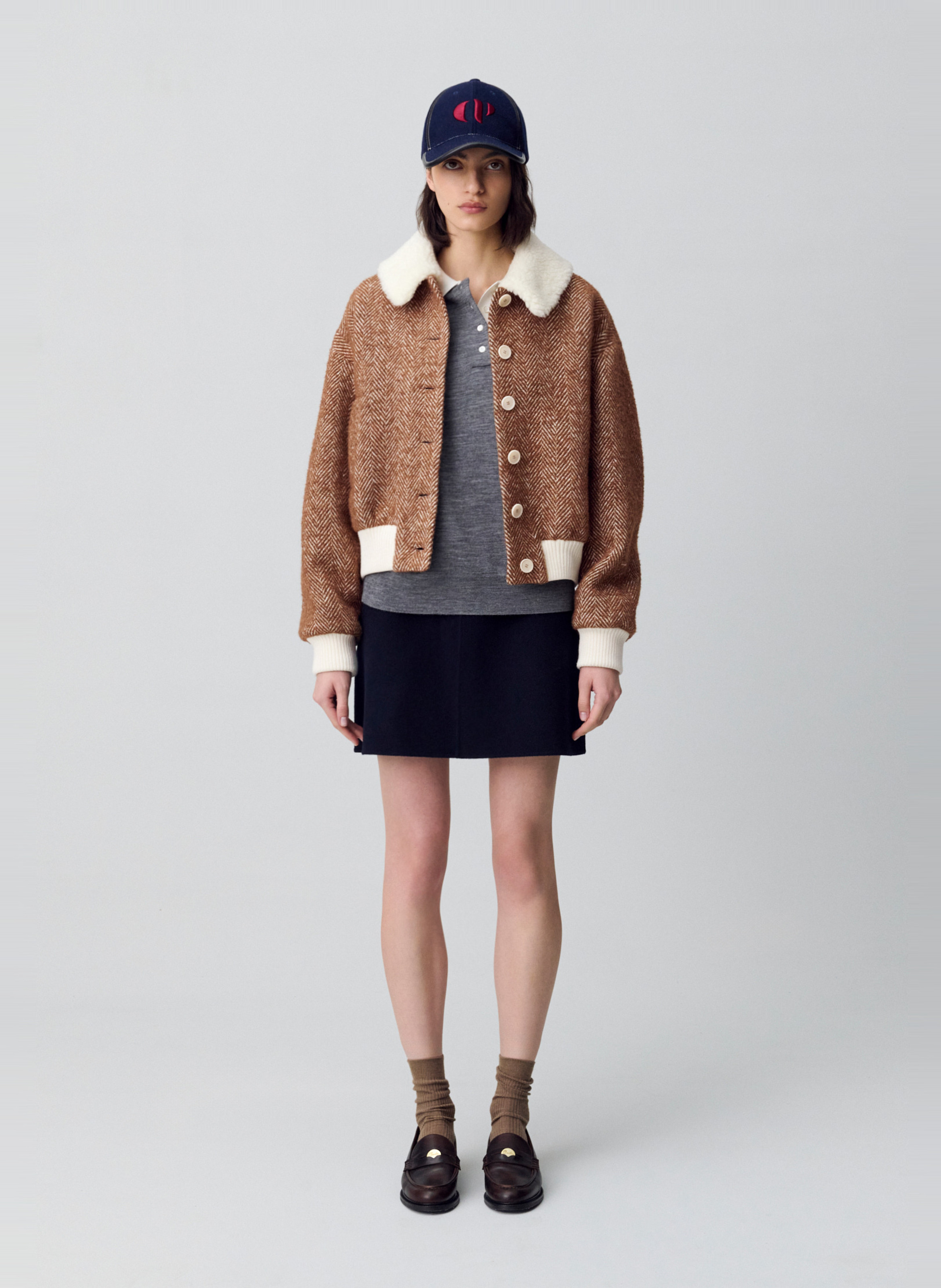 Manteau droit col classique gaelle CLAUDIE PIERLOT Multicolore