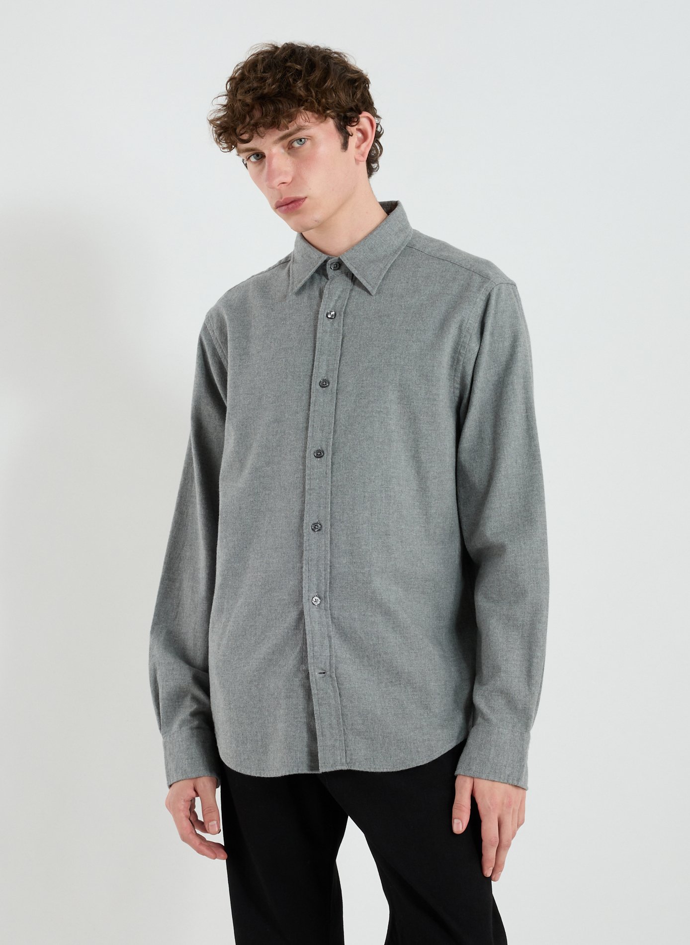 GANT Chemise col classique manches contrastantes en coton Grey