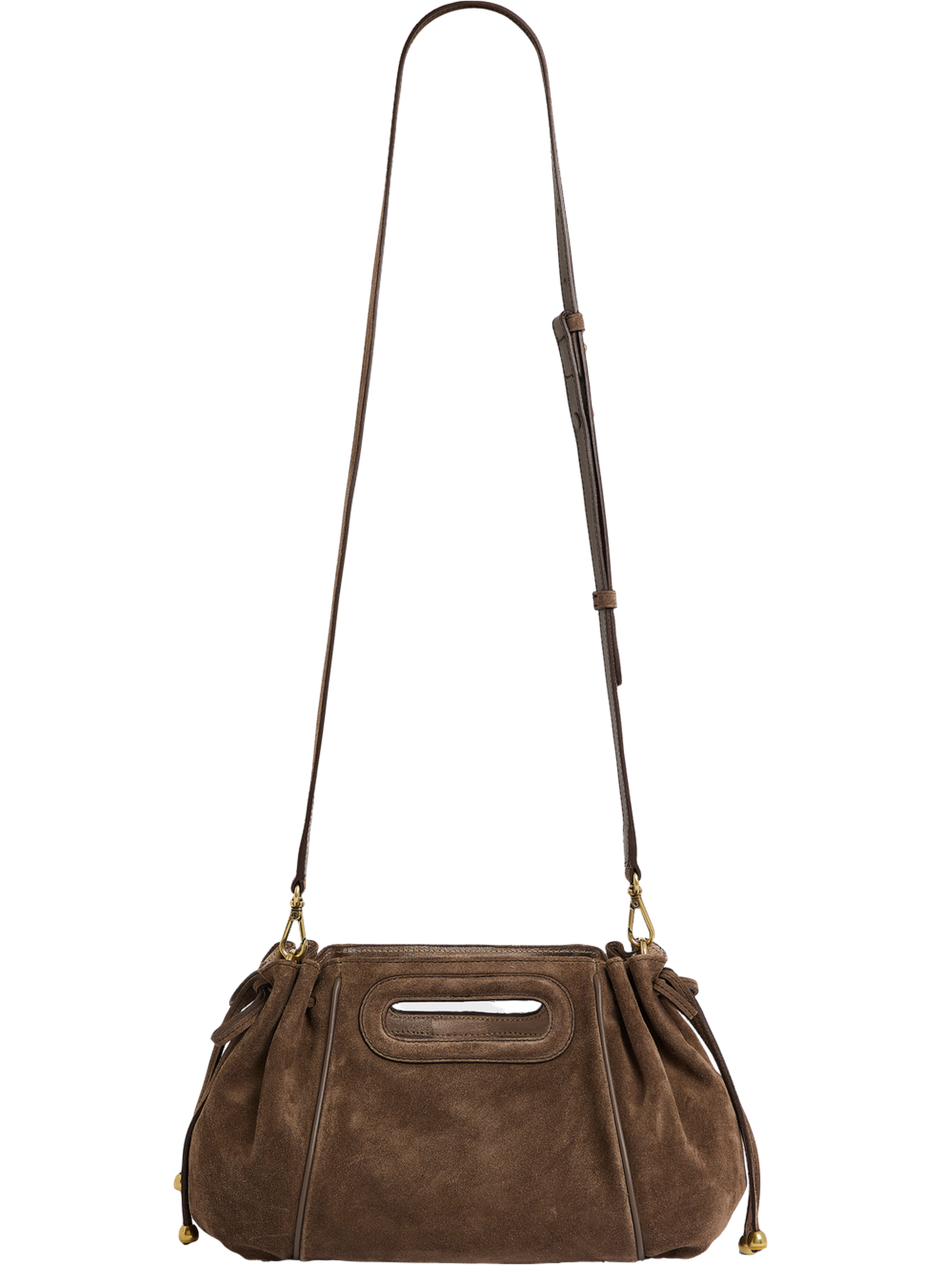 Sac à main en cuir velours intérieur métallisé - mini dany GERARD DAREL Marron